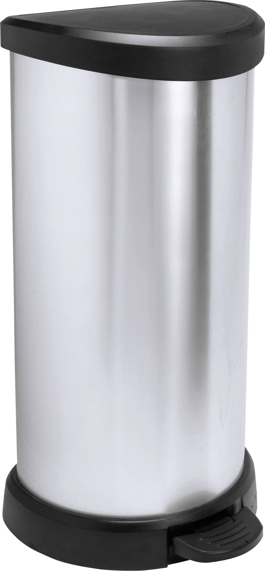 Curver E-COM - DECO bin METALLICS [40L] mit Pedal, silber metallic 240637 Szemeteskuka Ezüst/rozsdamentes acél 1 db