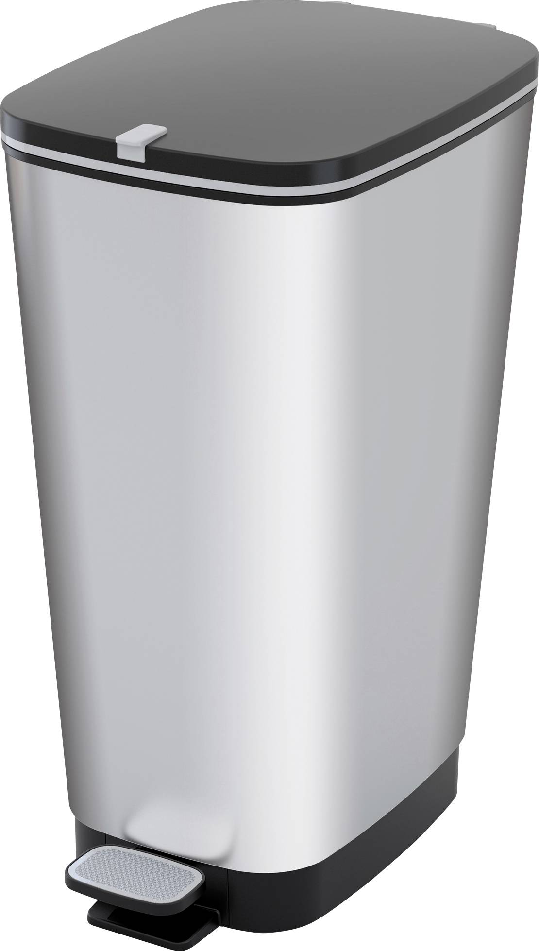 Curver CHIC BIN STYLE Abfallbehälter L [45L], silber 237241 Szemeteskuka Műanyag Ezüst 1 db