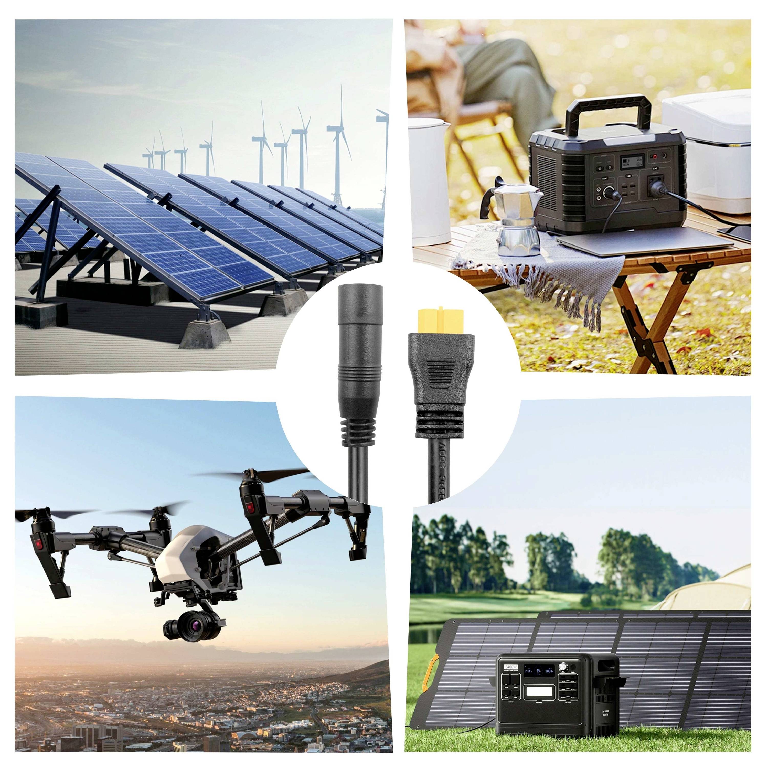 DC aljzat 2,5/5,5 mm - XT60 kábel 0,5 M TC-13619300 Fekete TRU COMPONENTS Tartalom: 1 db-3