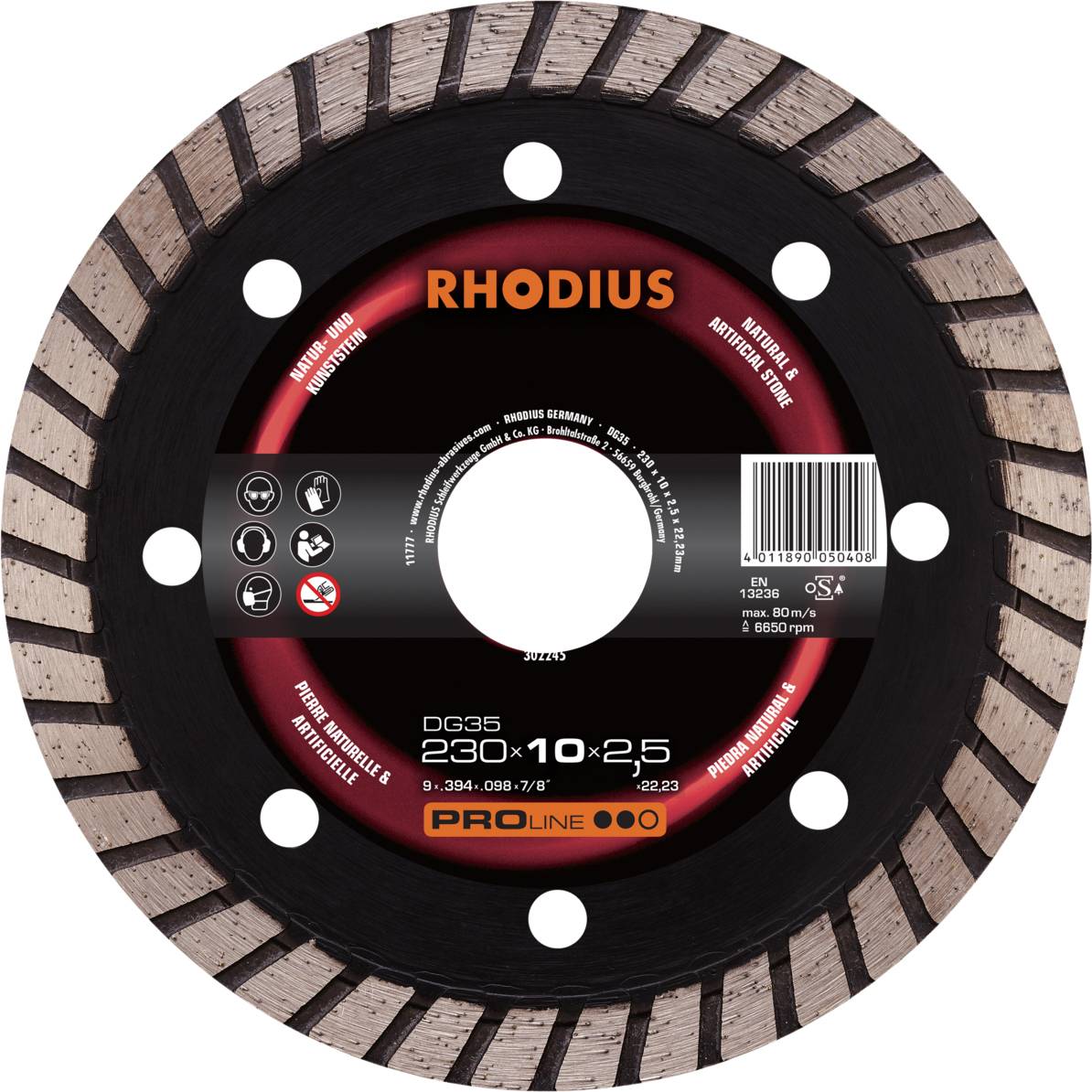 Rhodius DG35 302236 Gyémánt bevonatú vágótárcsa 1 db Natúr kő