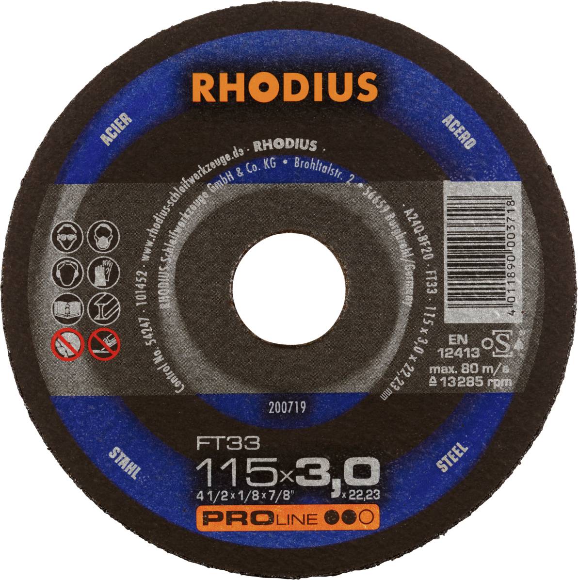 Rhodius FT33 200719 Vágótárcsa készlet 25 db Acél