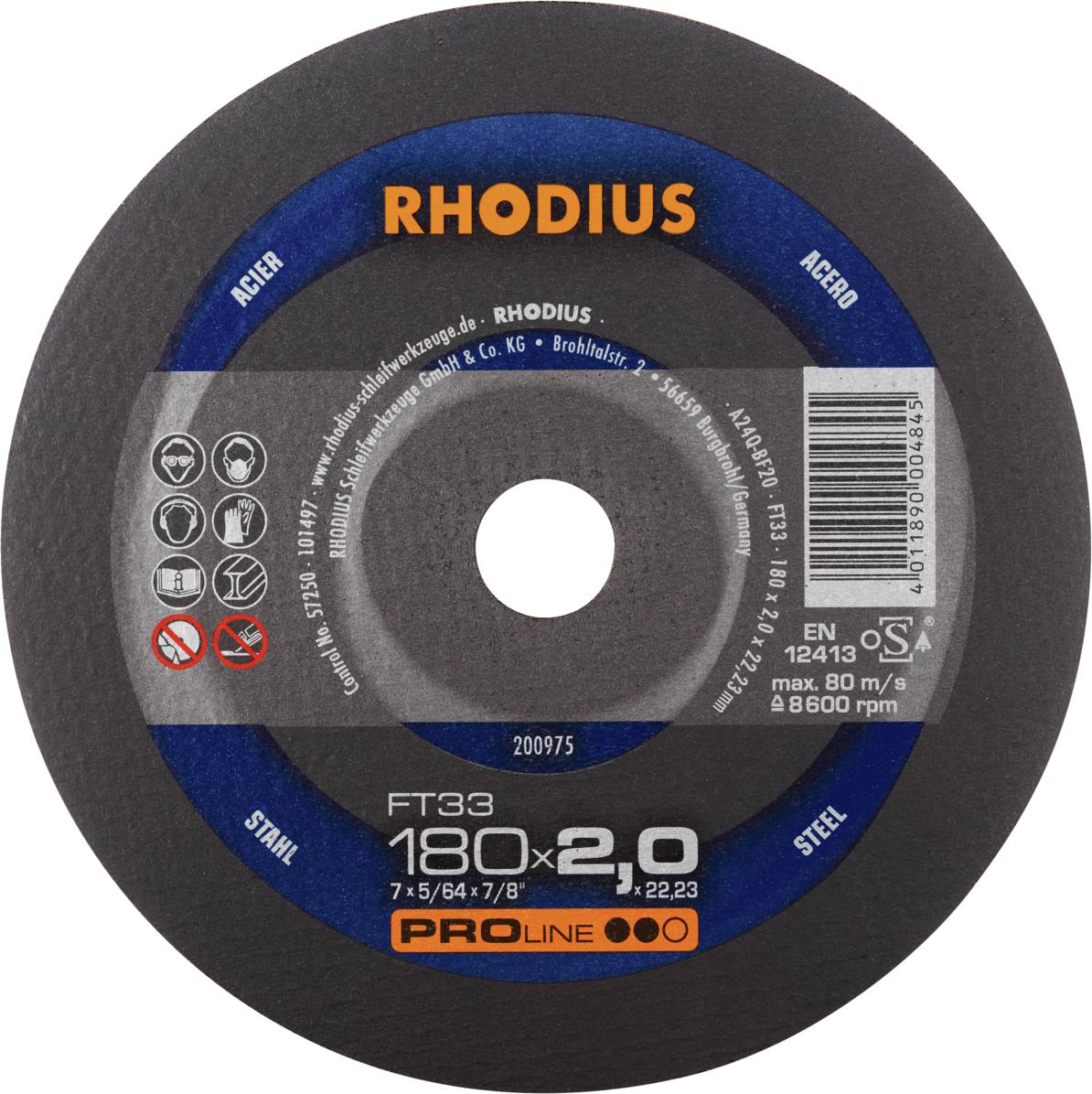 Rhodius FT33 200975 Vágótárcsa készlet 25 db Acél