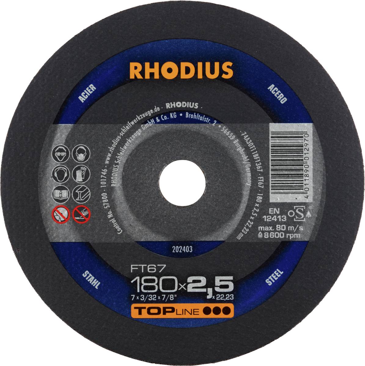Rhodius FT67 202403 Vágótárcsa készlet 25 db Acél