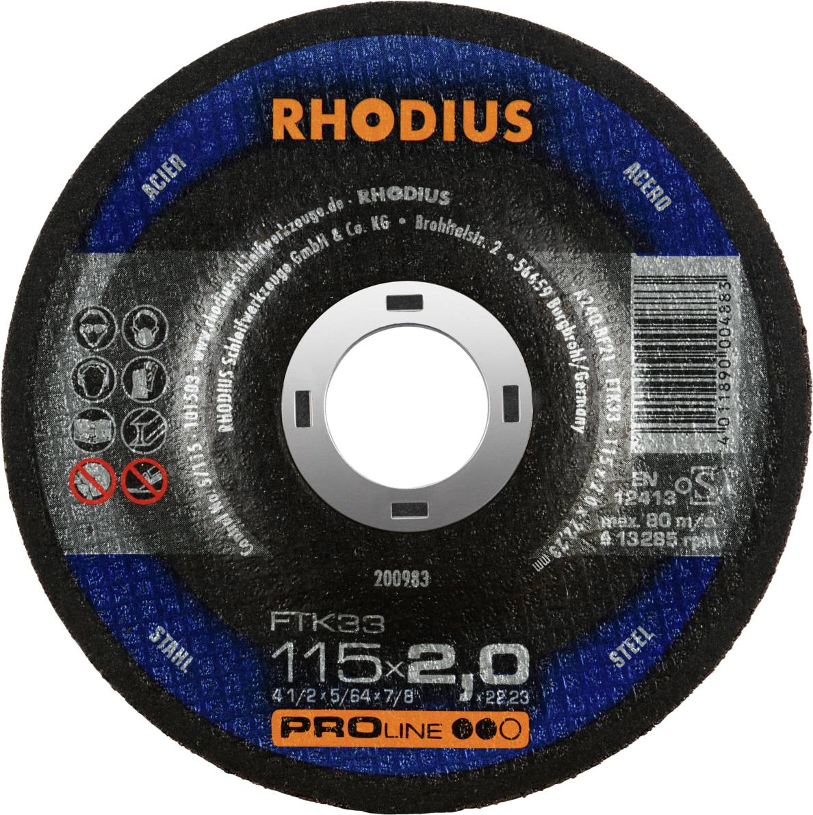 Rhodius FTK33 200983 Vágótárcsa készlet 25 db Acél