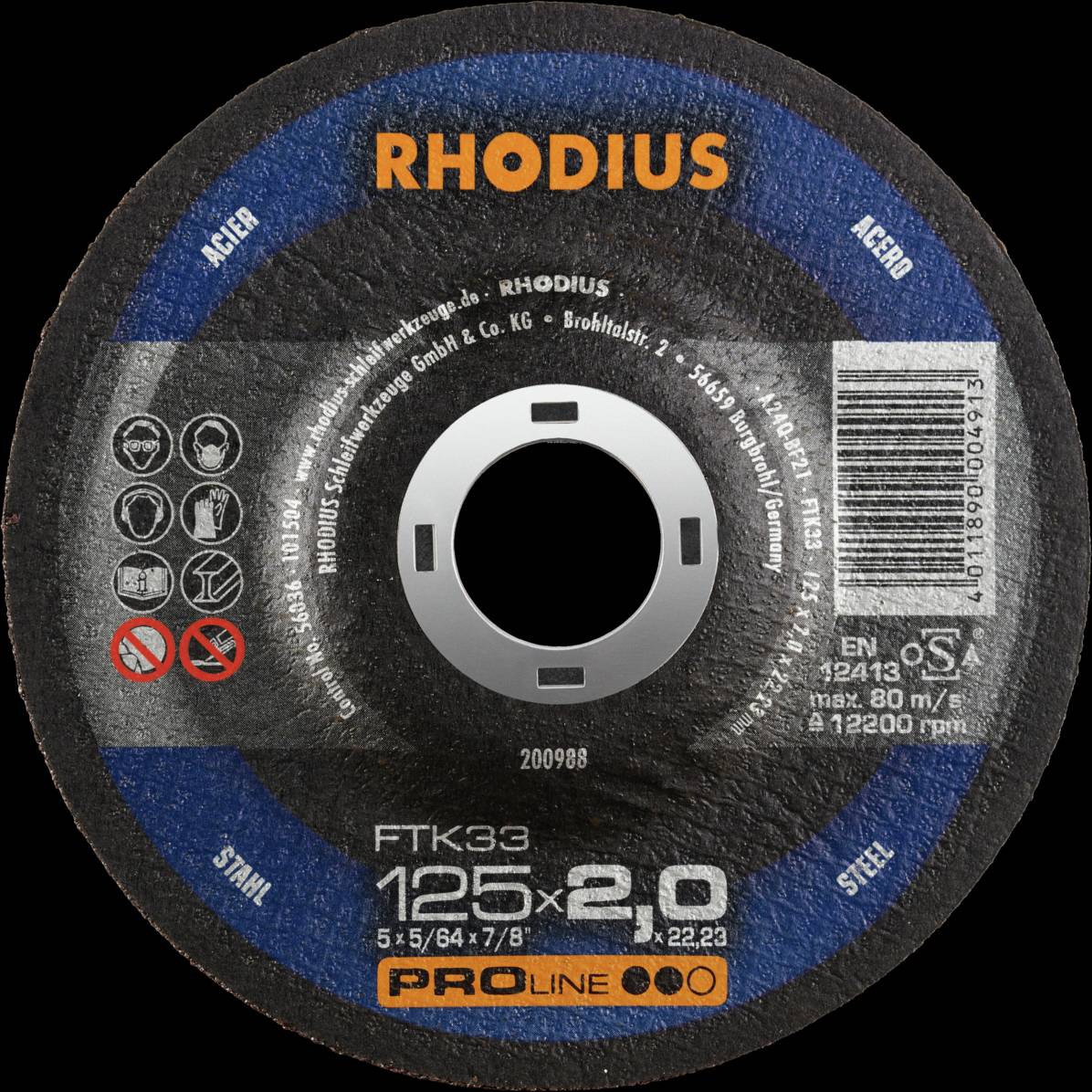 Rhodius FTK33 200988 Vágótárcsa készlet 25 db Acél