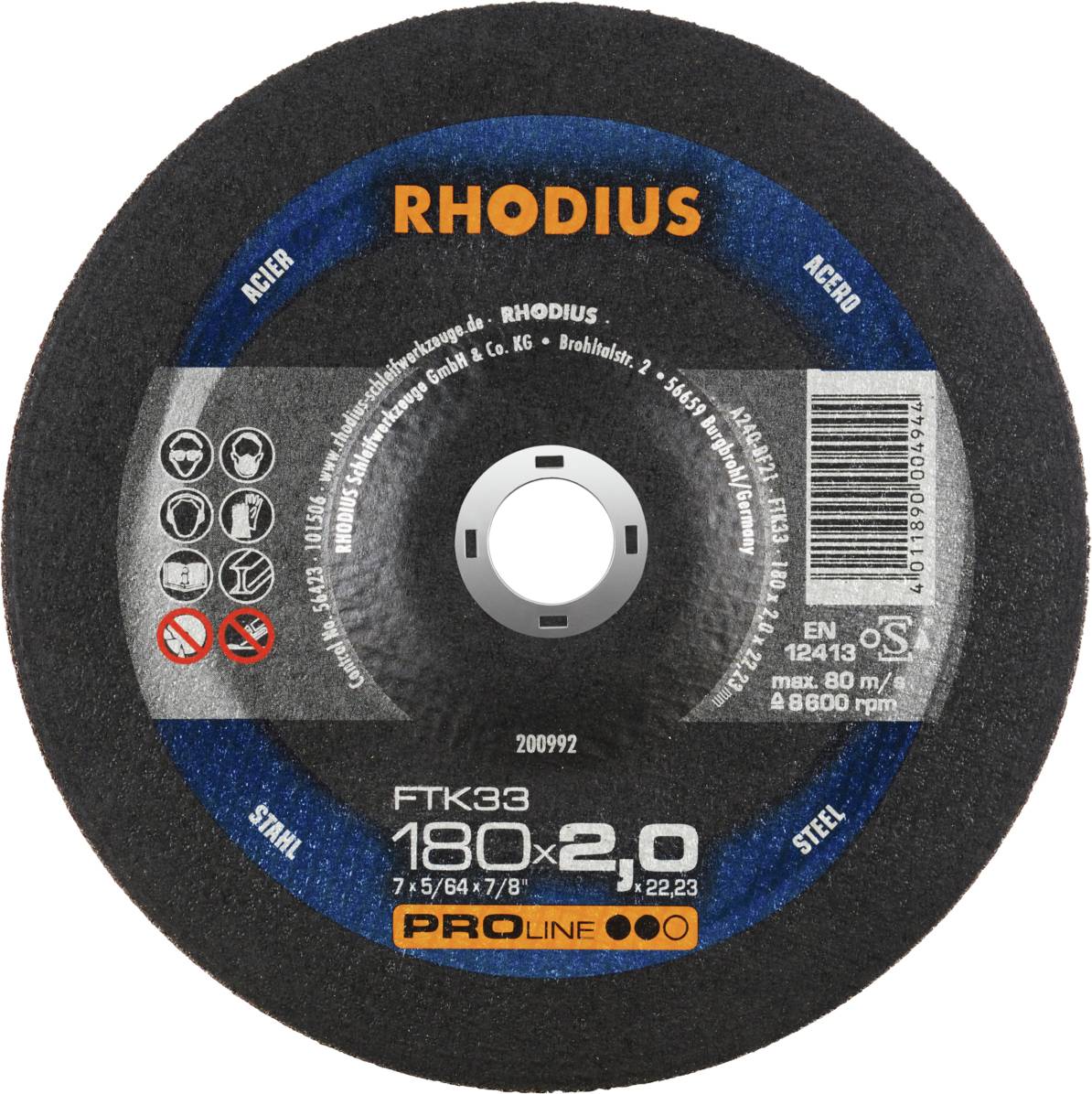 Rhodius FTK33 200992 Vágótárcsa készlet 25 db Acél