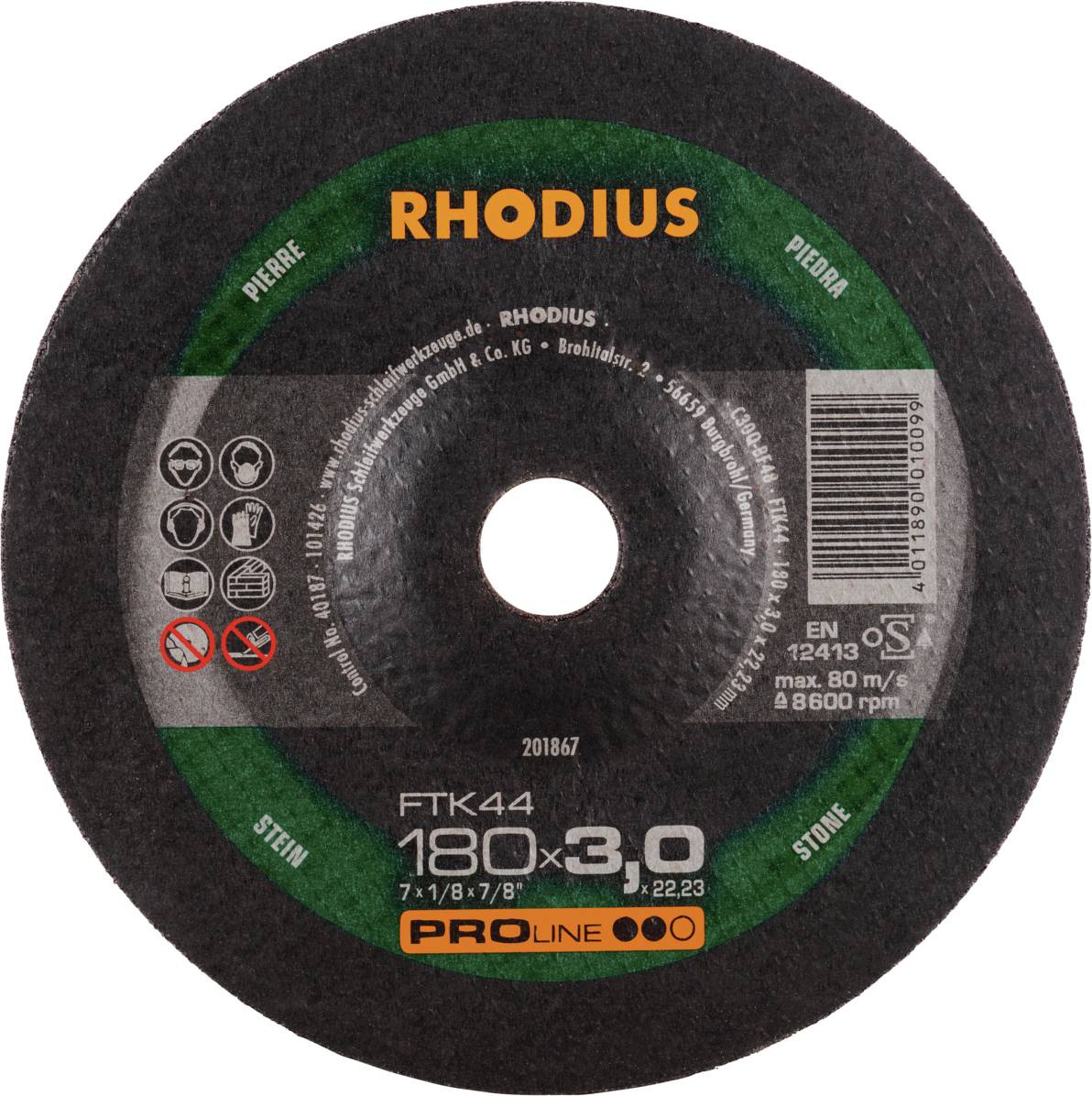 Rhodius FTK44 201867 Vágótárcsa készlet 25 db Kő, Nem vastartalmú fém