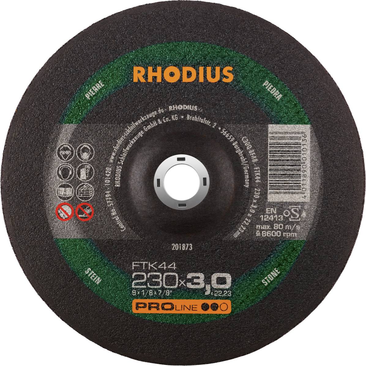 Rhodius FTK44 201873 Vágótárcsa készlet 25 db Kő, Nem vastartalmú fém