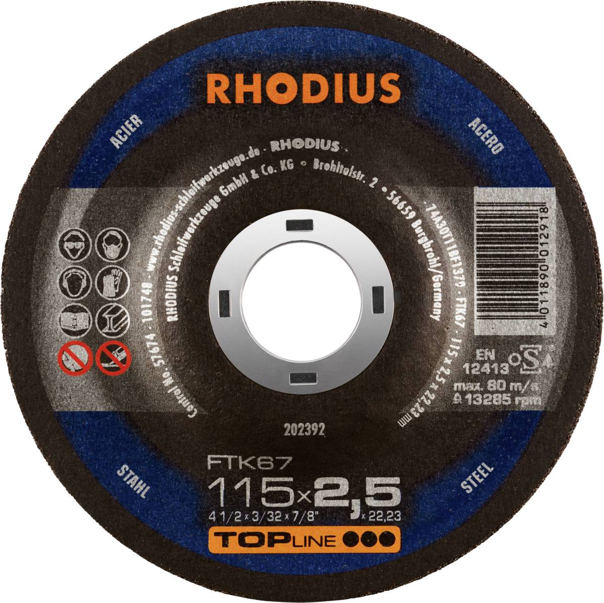 Rhodius FTK67 202392 Vágótárcsa készlet 25 db Acél