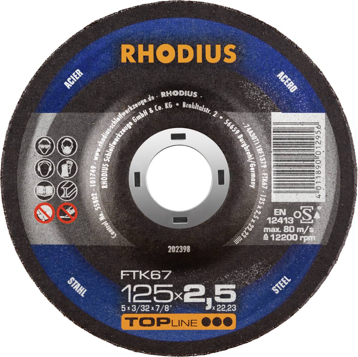 Rhodius FTK67 202398 Vágótárcsa készlet 25 db Acél