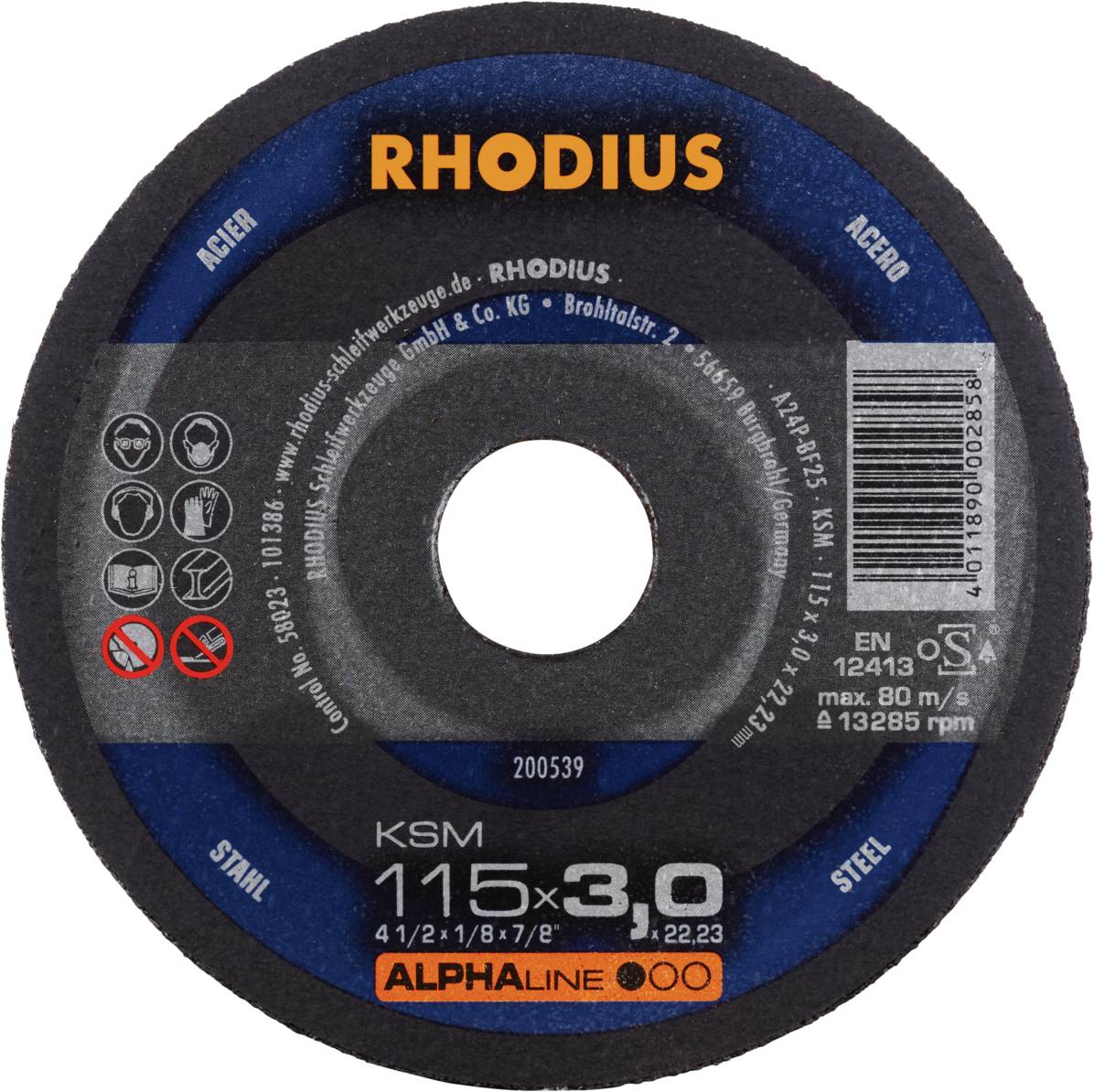 Rhodius KSM 200539 Vágótárcsa készlet 25 db Acél