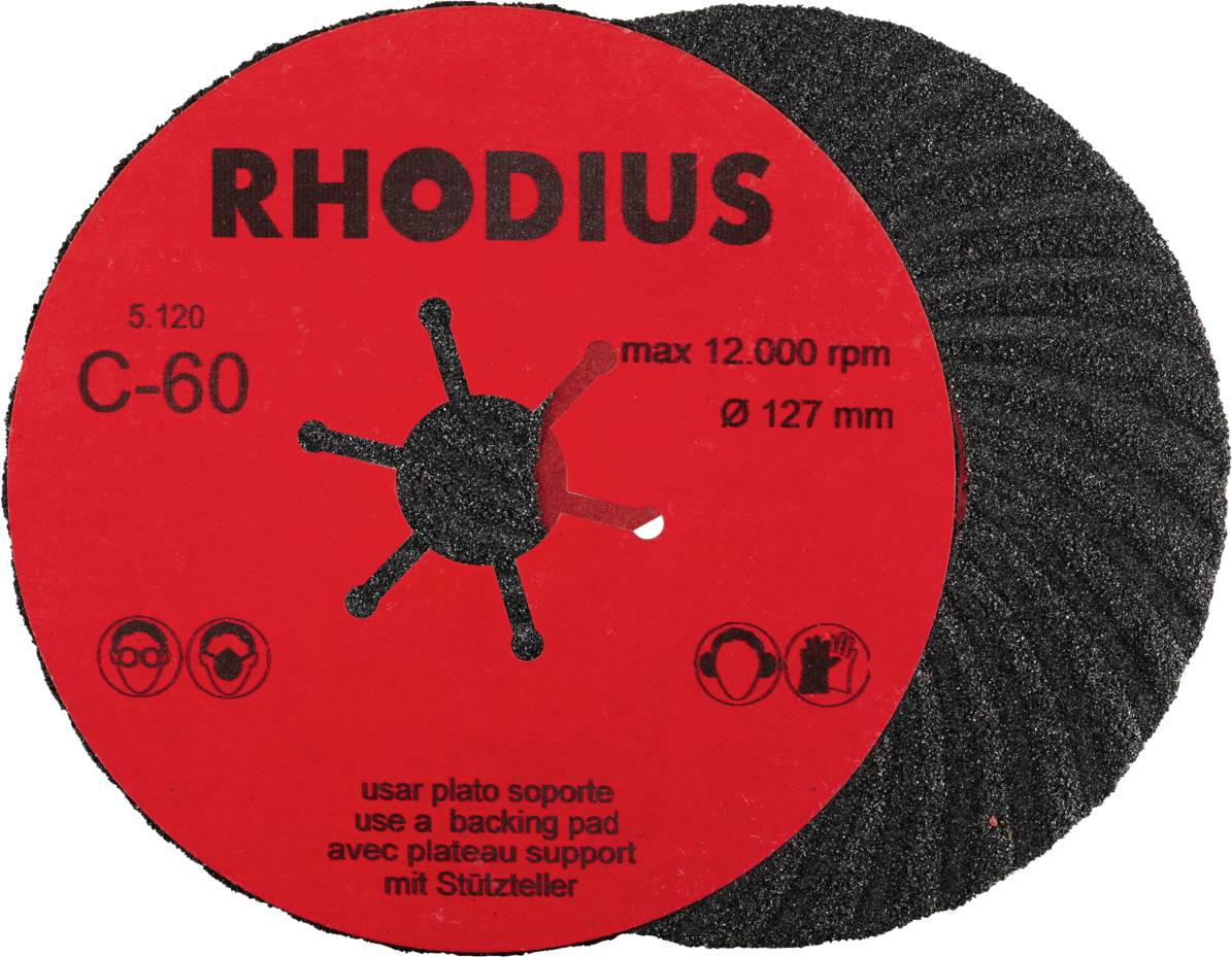 Rhodius 300479 Rost tárcsa Szemcsézet=60 25 db