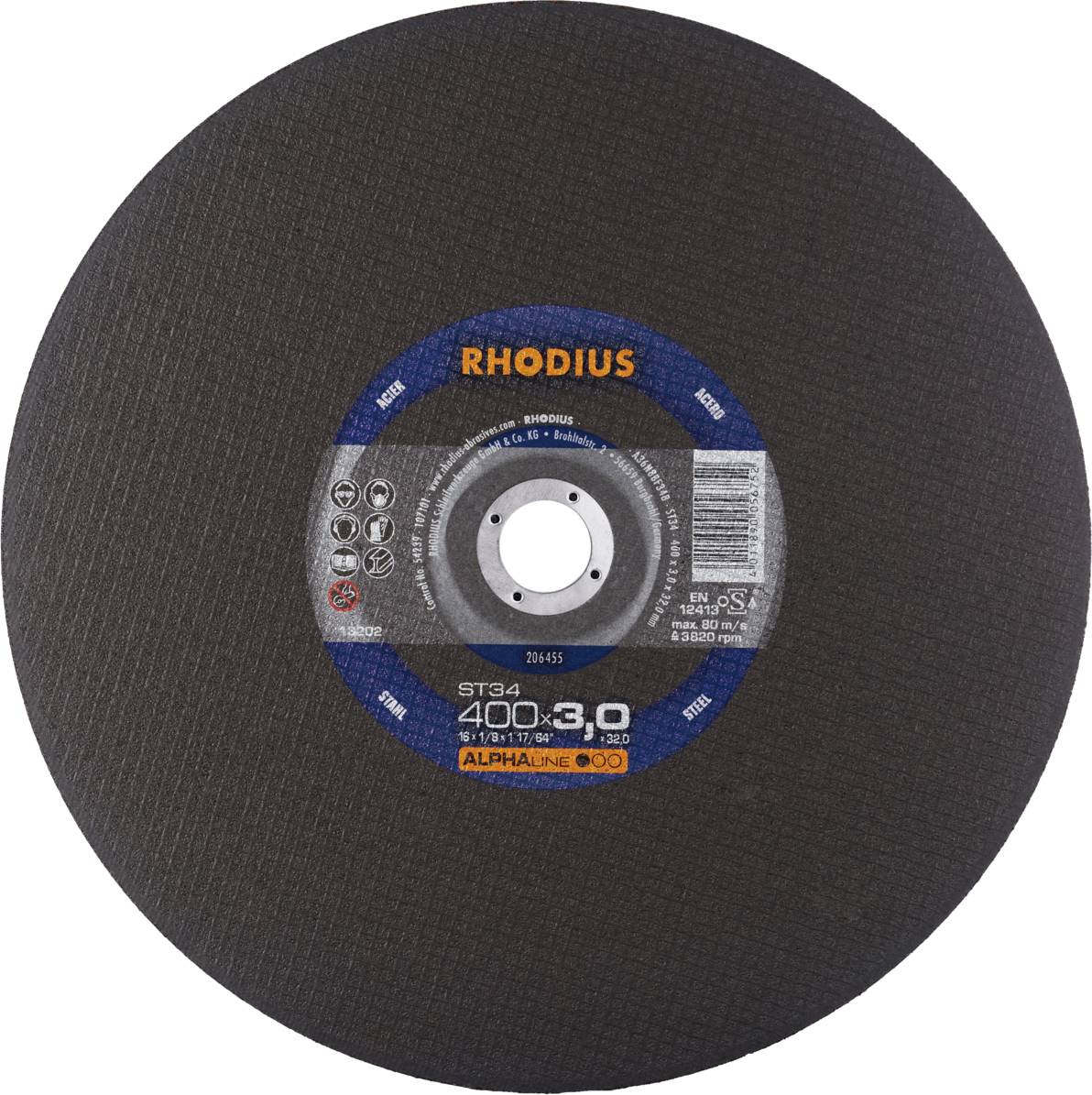 Rhodius ST34 206455 Vágótárcsa 10 db Acél