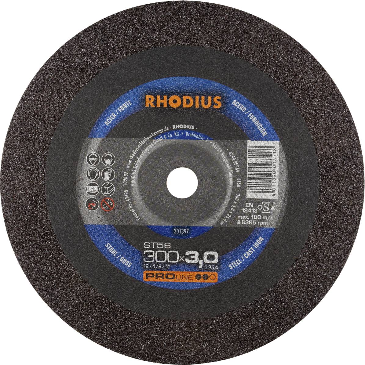 Rhodius ST56 201397 Vágótárcsa 10 db Acél, Öntvény