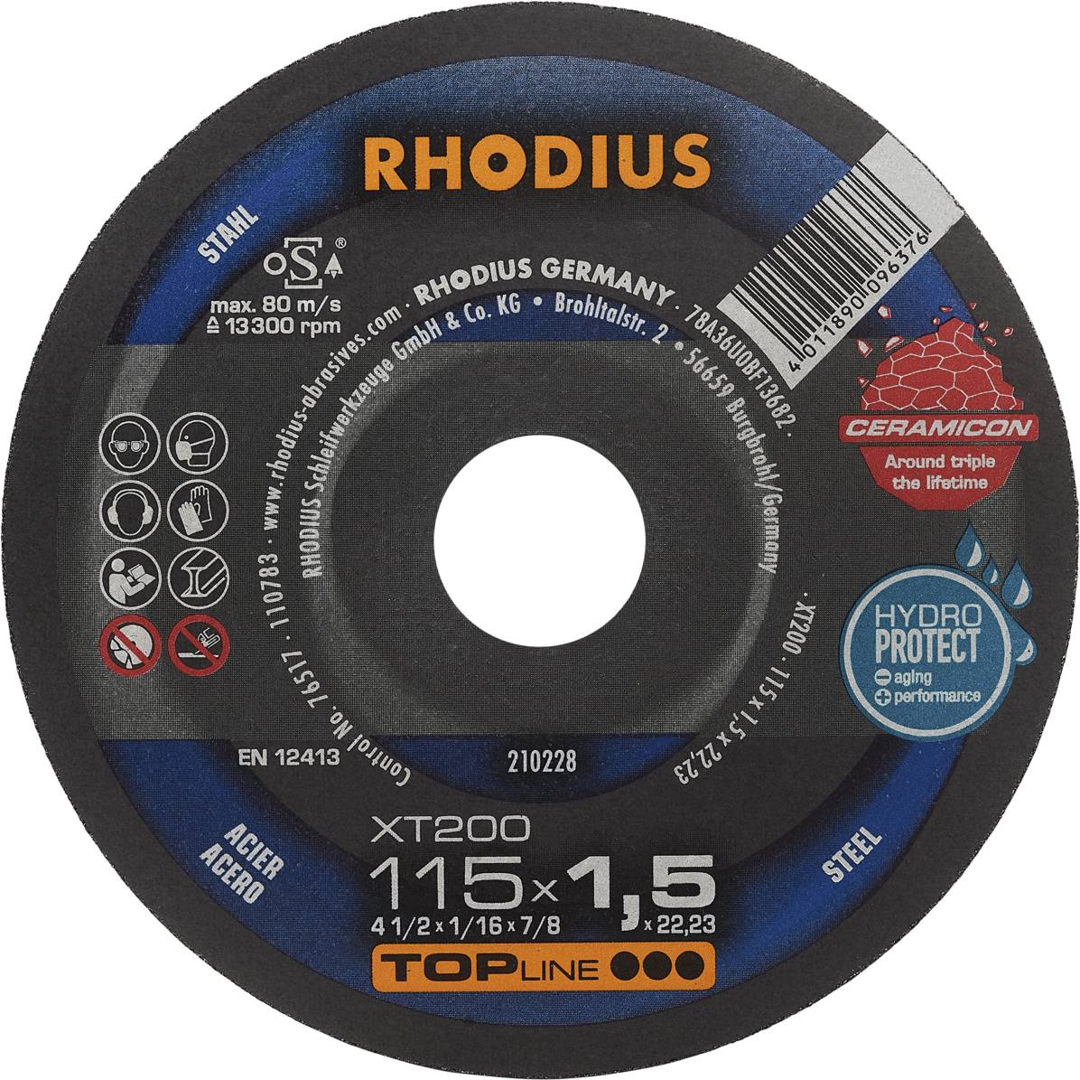 Rhodius XT200 210228 Vágótárcsa 25 db Acél