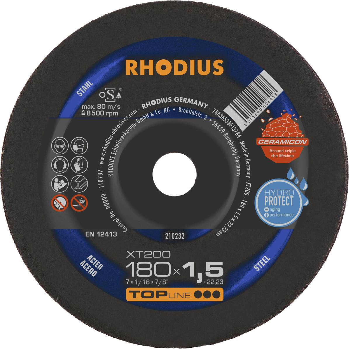Rhodius XT200 210232 Vágótárcsa 25 db Acél