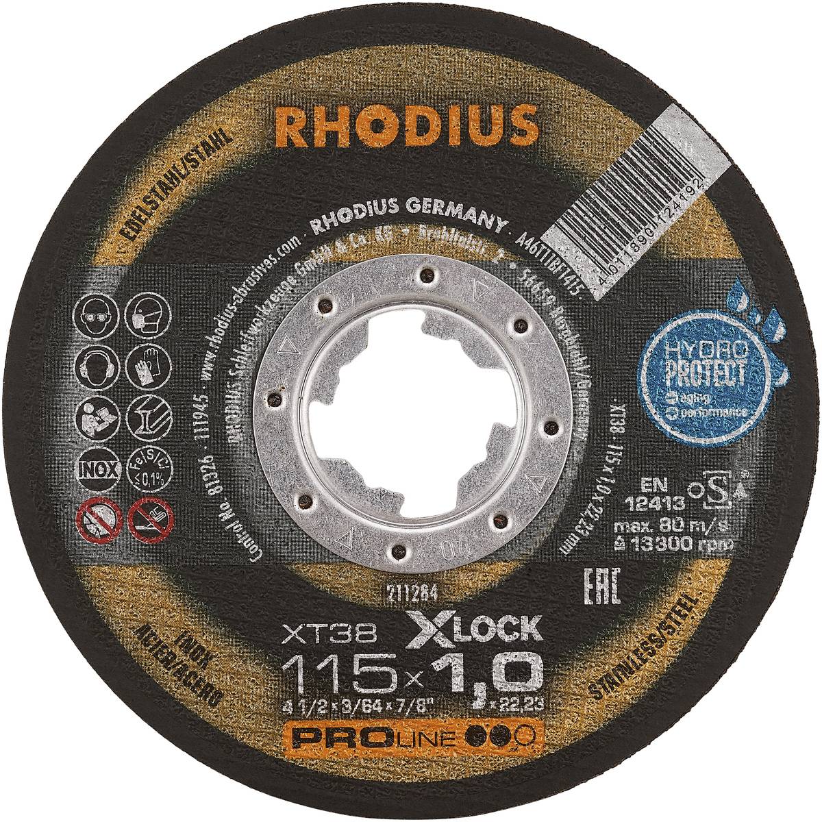 Rhodius XT38 X-LOCK 211284 Vágótárcsa 25 db Nemesacél, Acél