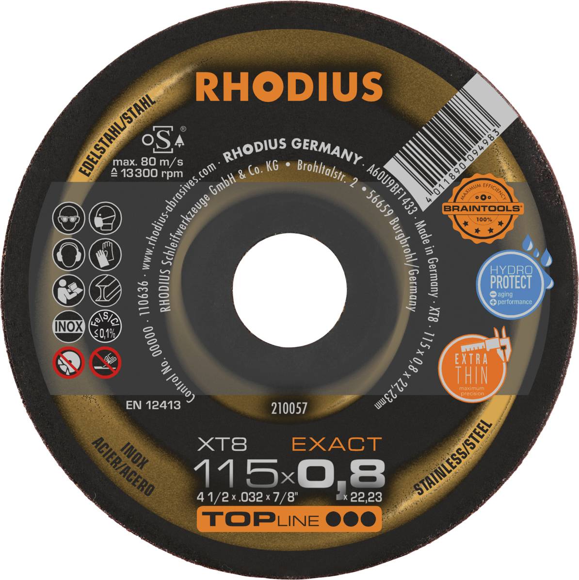 Rhodius XT8 EXACT 210057 Vágótárcsa 50 db Nemesacél, Acél