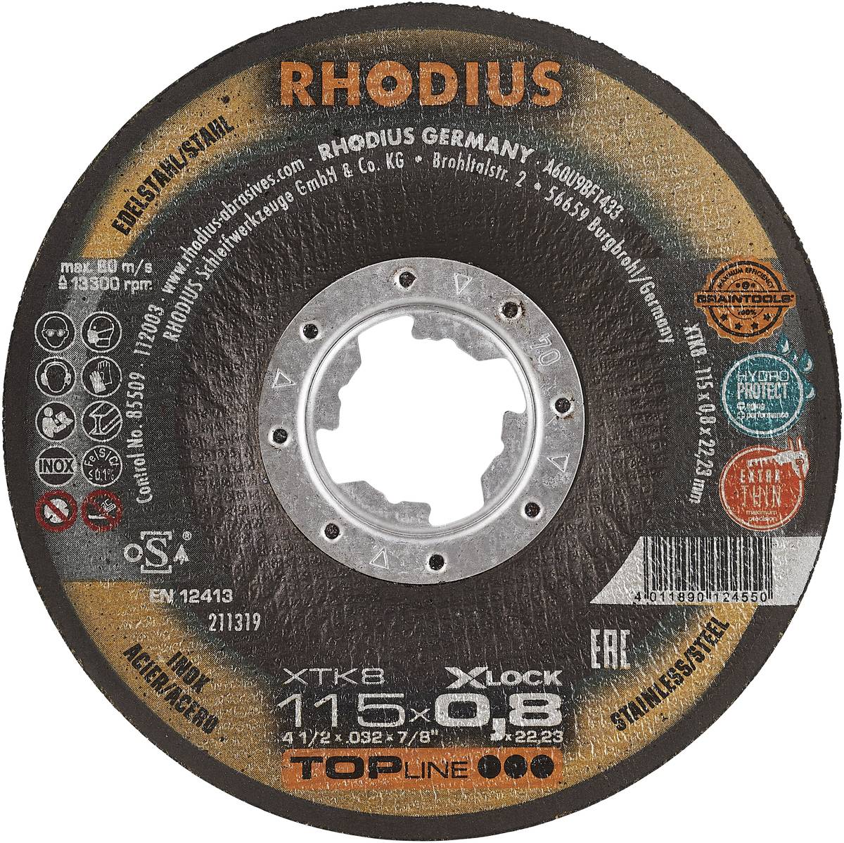 Rhodius XTK8 EXACT X-LOCK 211319 Vágótárcsa 25 db Nemesacél, Acél