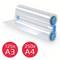 Átlátszó kivitelű lamináló fóliatekercs 125 db A3-as és 250 db A4-es méretben lamináló gépekhez.