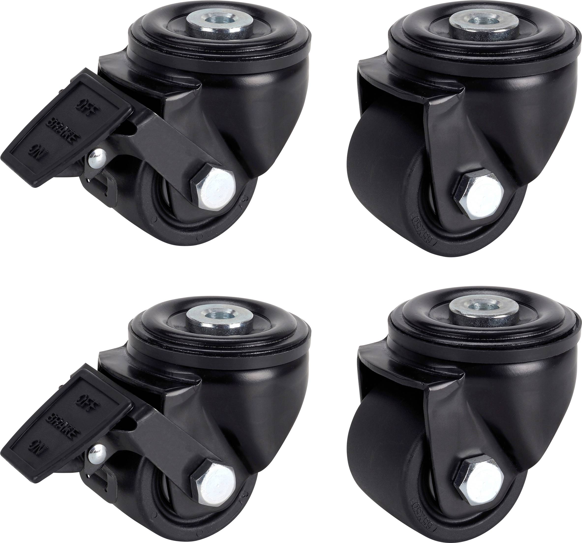 dörner + helmer 450067 Nagy teherbírású forgógörgő KerékØ: 65 mm Teherbírás (max.): 1500 kg 4 db