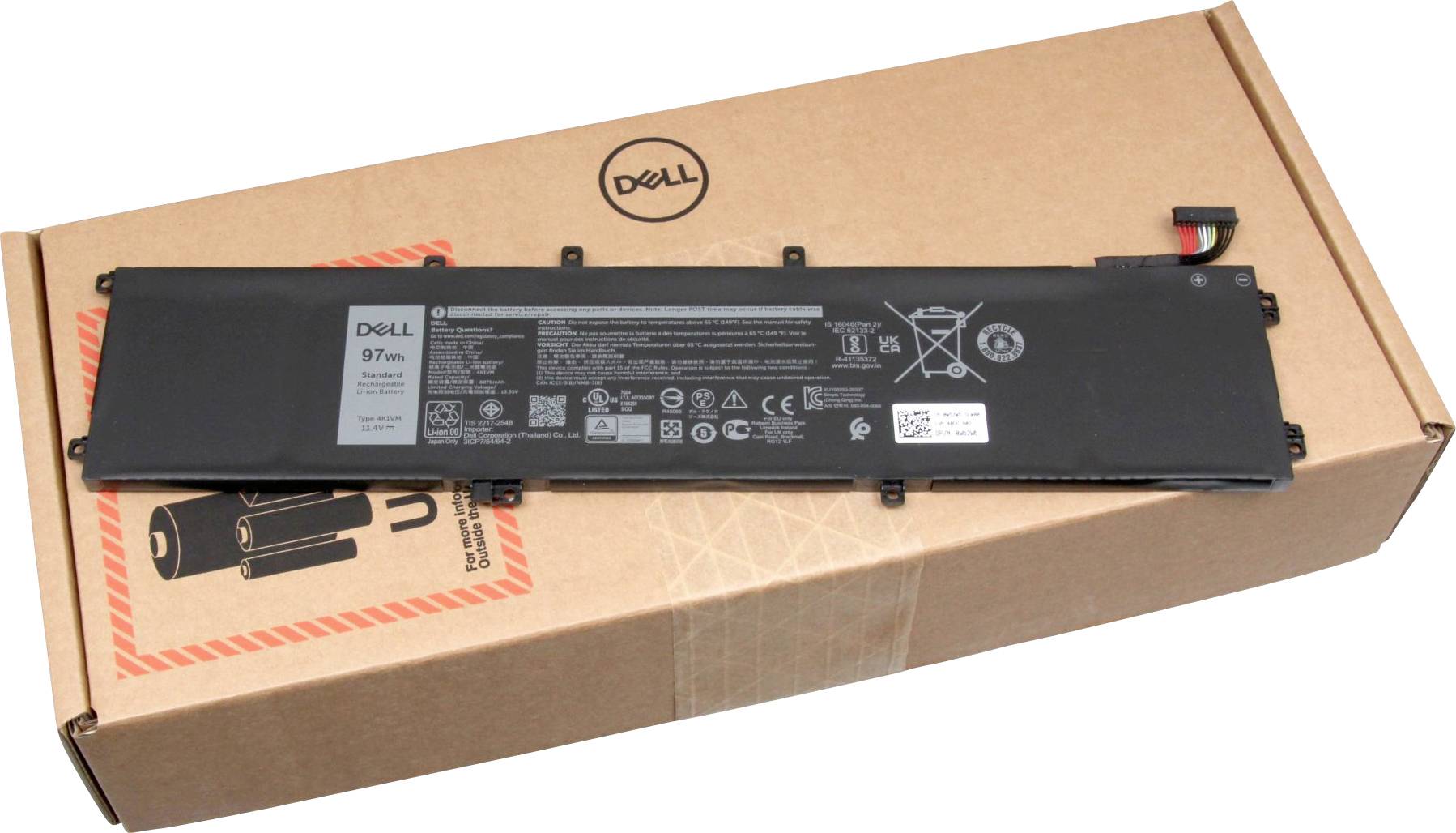 Dell Notebook akku Akku W62W6 11.40 V 8500 mAh Dell