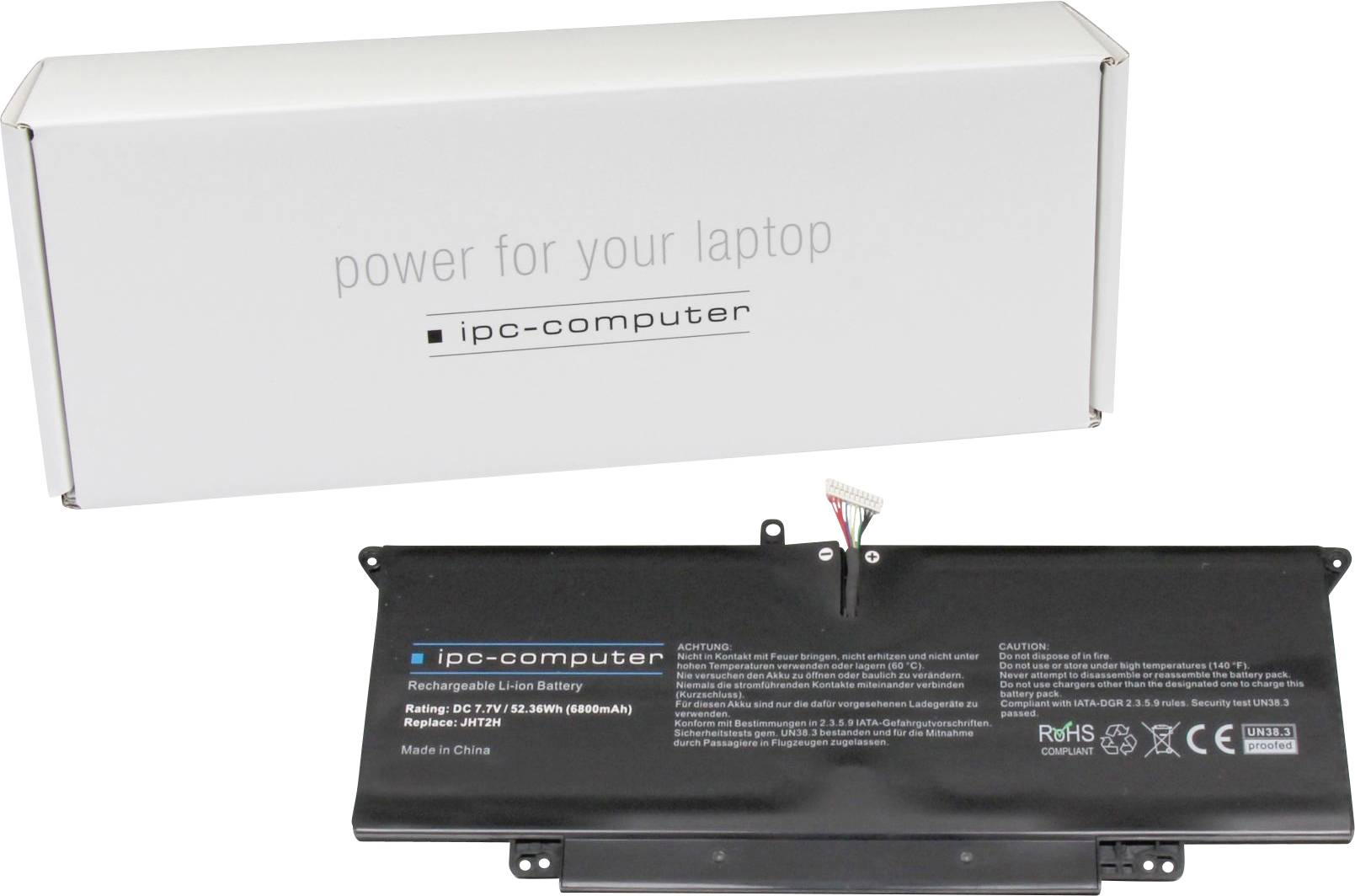 ipc-computer Notebook akku Akku JHT2H REPLACE 7.70 V 6800 mAh IPC-Computer