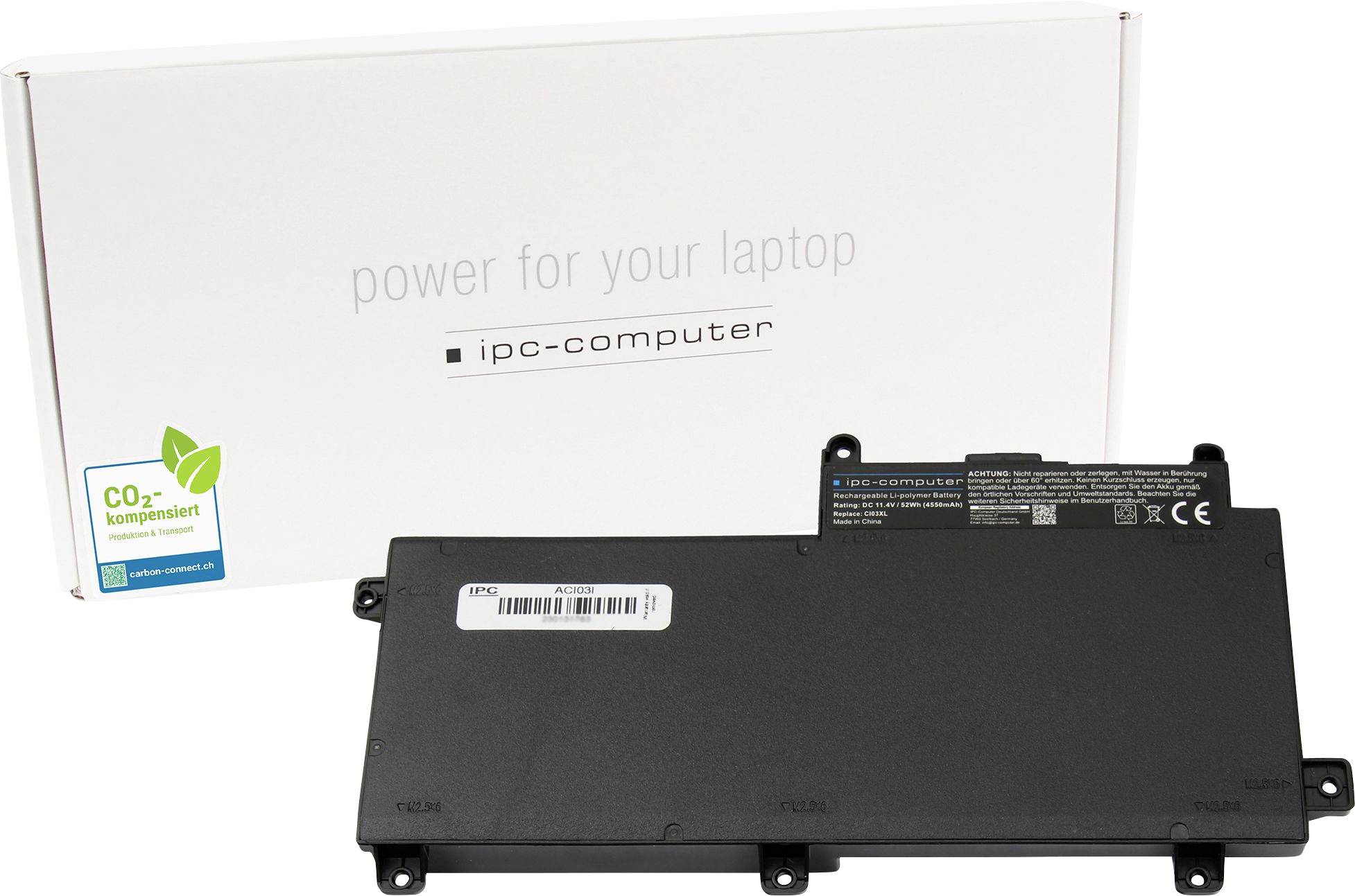 ipc-computer Notebook akku Akku CI03XL REPLACE 11.40 V 4550 mAh IPC-Computer