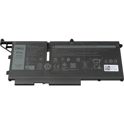 Dell 41Wh feliratú laptop akkumulátor képe. Több biztonsági és tanúsítási szimbólum látható rajta.