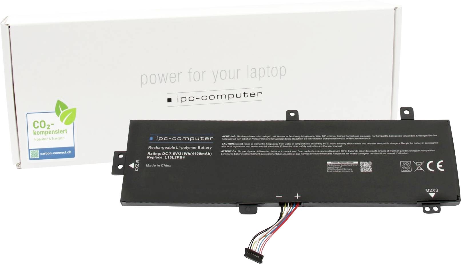 ipc-computer Notebook akku Akku L15L2PB4 REPLACE 7.60 V 4100 mAh IPC-Computer