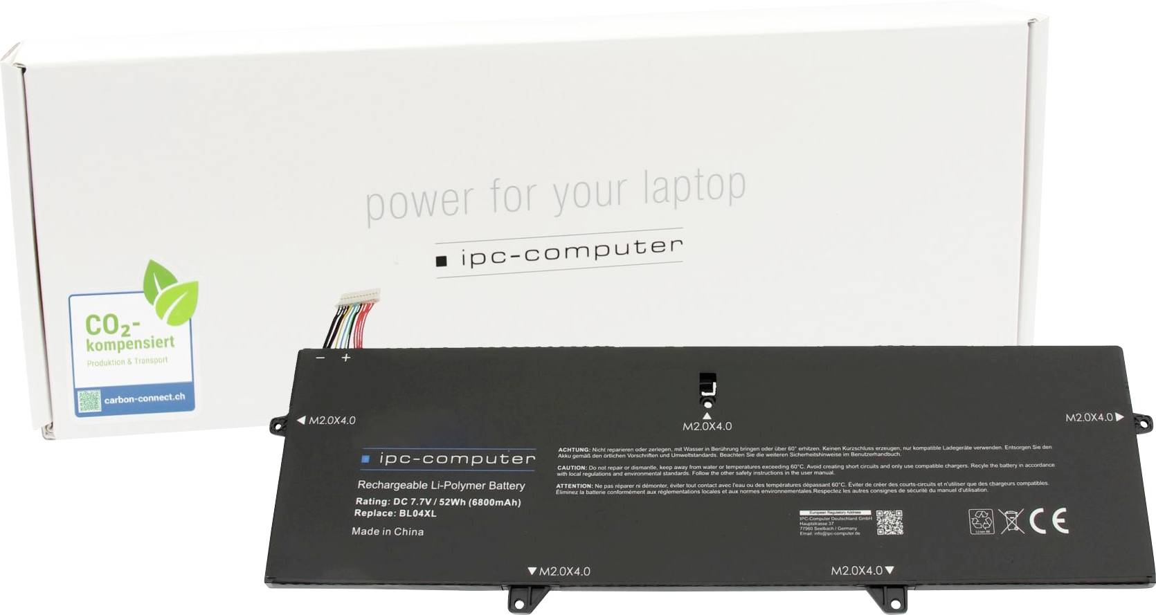 ipc-computer Notebook akku Akku BL04 Replace 7.70 V 6800 mAh IPC-Computer