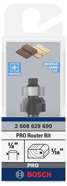 Bosch PRO marótüske, különböző fajtákhoz alkalmas, precíziós teljesítménnyel. A 1/4" és 1/16" méreteket tartalmazza.