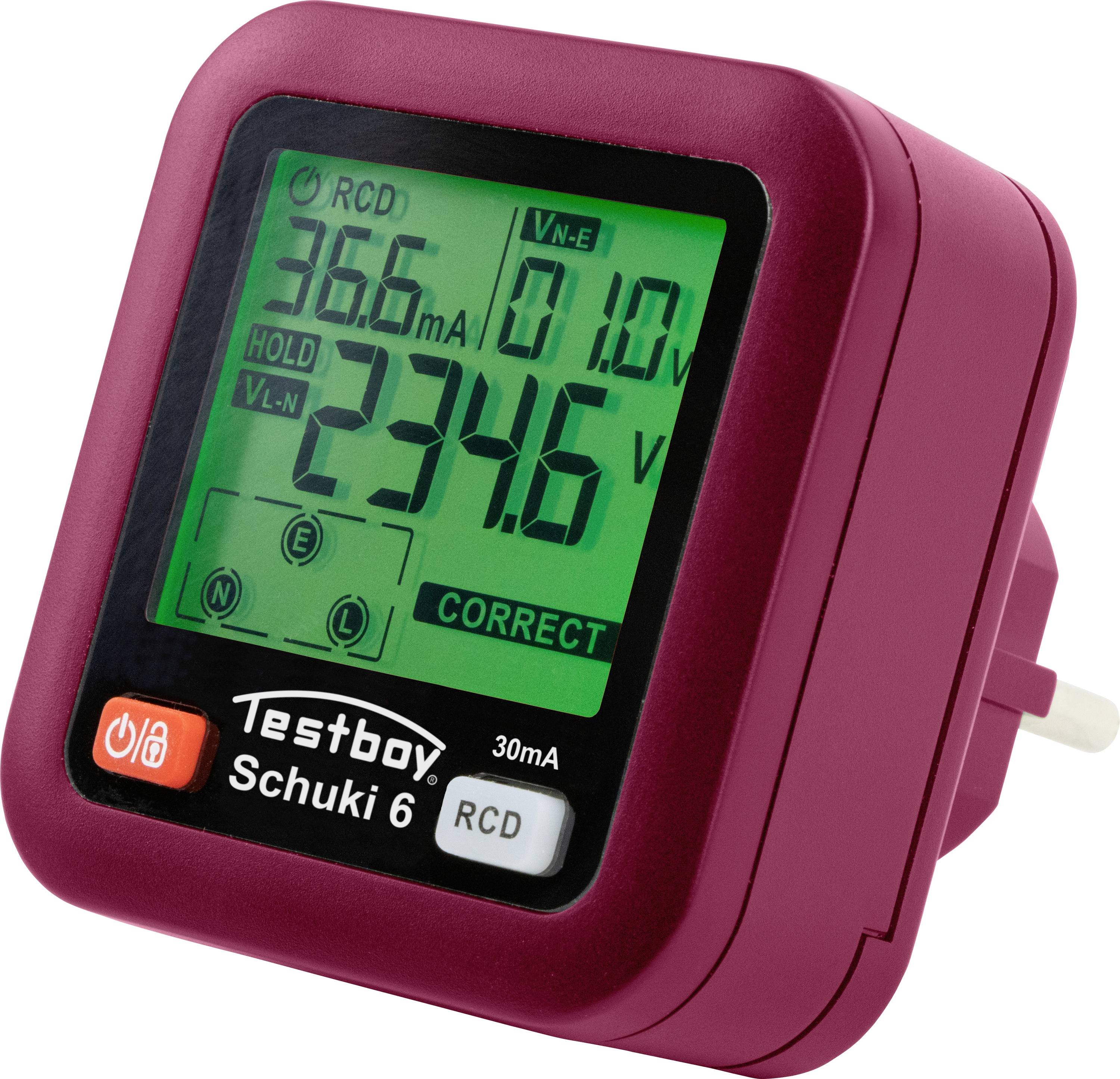 Testboy Testavit Schuki 6 Dugalj teszter CAT II 300 V LCD