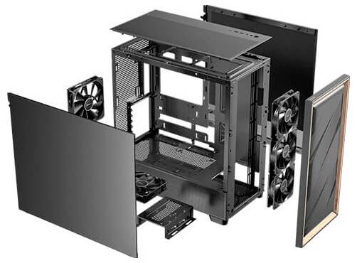 Antec FLUX SE Midi torony Számítógép ház Fekete, Fa-18