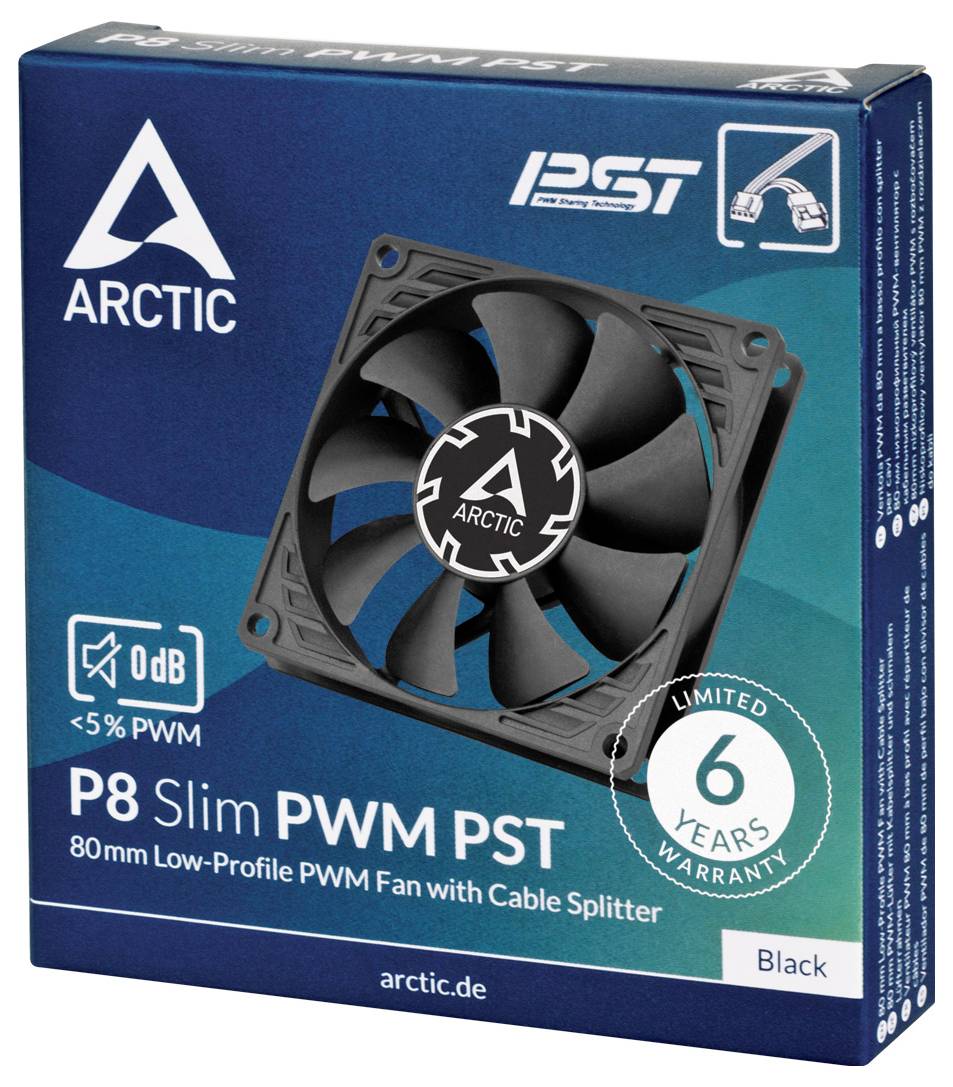 Arctic ACFAN00295A Számítógépház ventilátor Fekete (Sz x Ma x Mé) 80 x 80 x 15 mm-5
