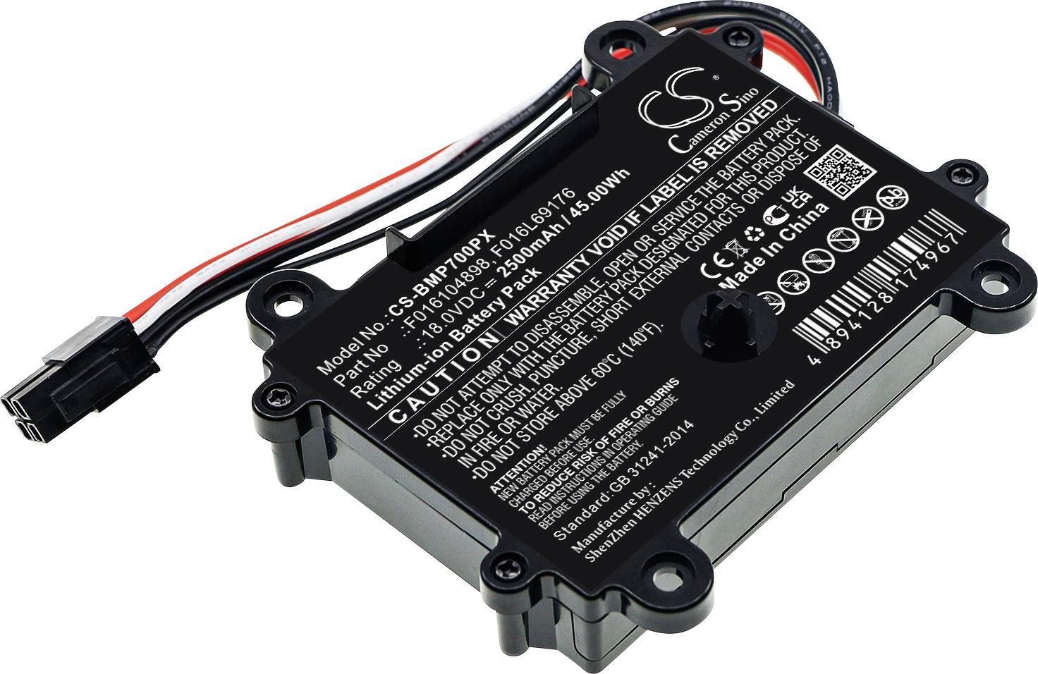 CS Cameron Sino Szerszám akku 18 V 2500 mAh