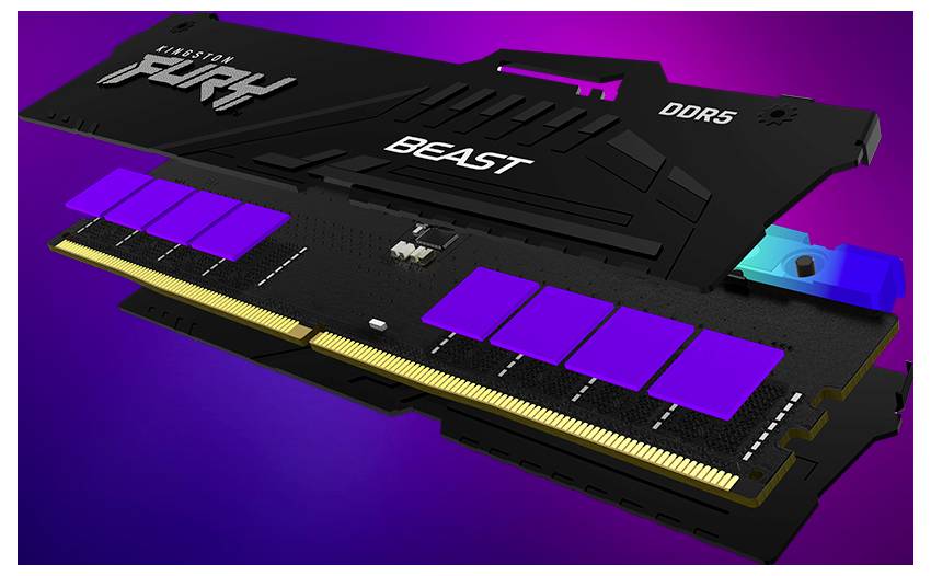 Kingston KF556C36BBE2A Desktop munkamemória DDR5 32 GB 1 x 32 GB 288pin DIMM CL36 KF556C36BBE2A-32-11