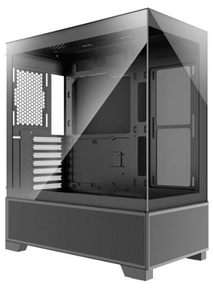 Xilence Beam X218.ARGB Case Bl Midi torony Ház Fekete Oldalsó szélvédő, 3 előretelepített hűtő-4