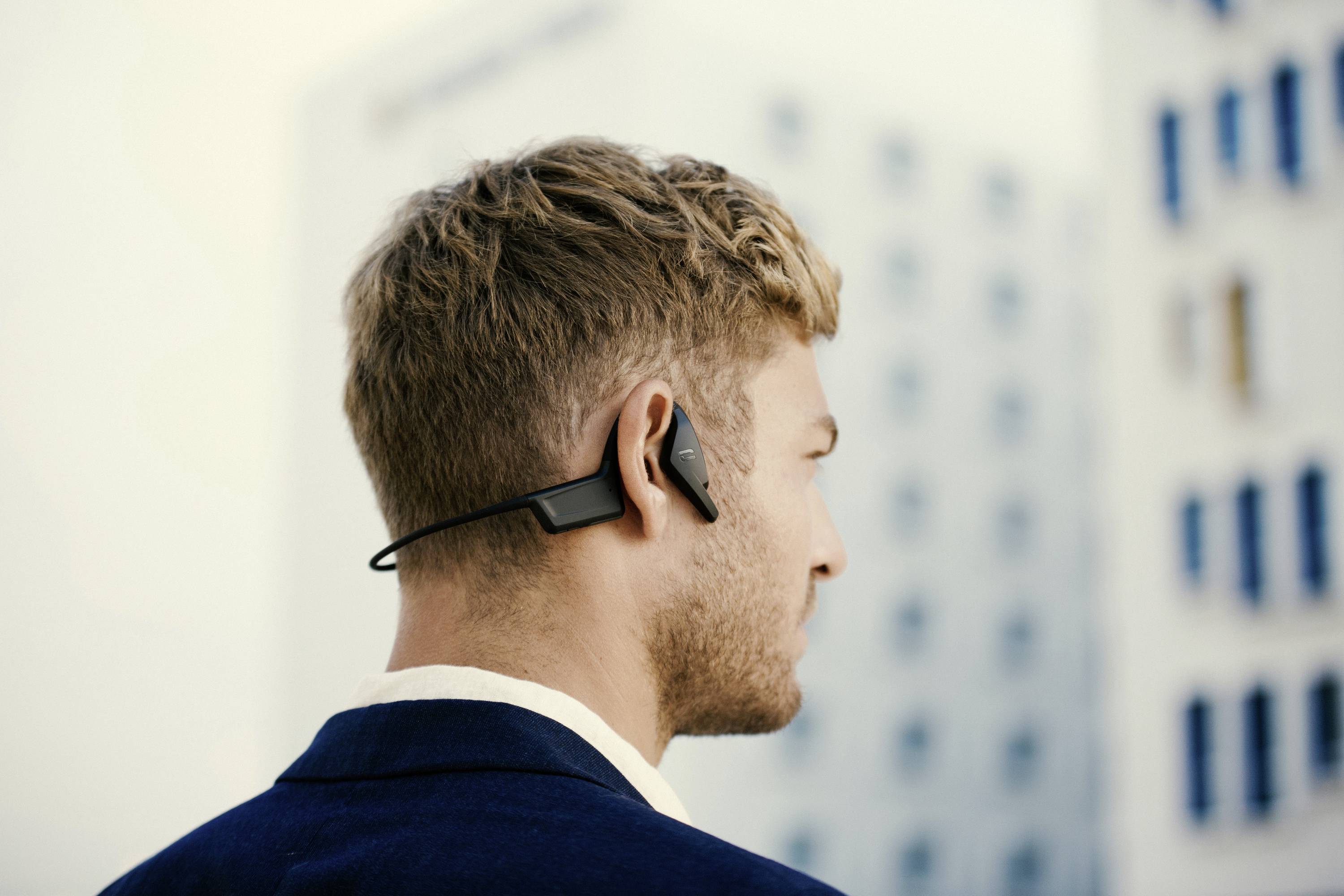 Crosscall X-Vibes Kopfhörer Ear Free headset Bluetooth® Stereo mikrofon zajelnyomás Csontrezgéses fejhallgató Sport-3