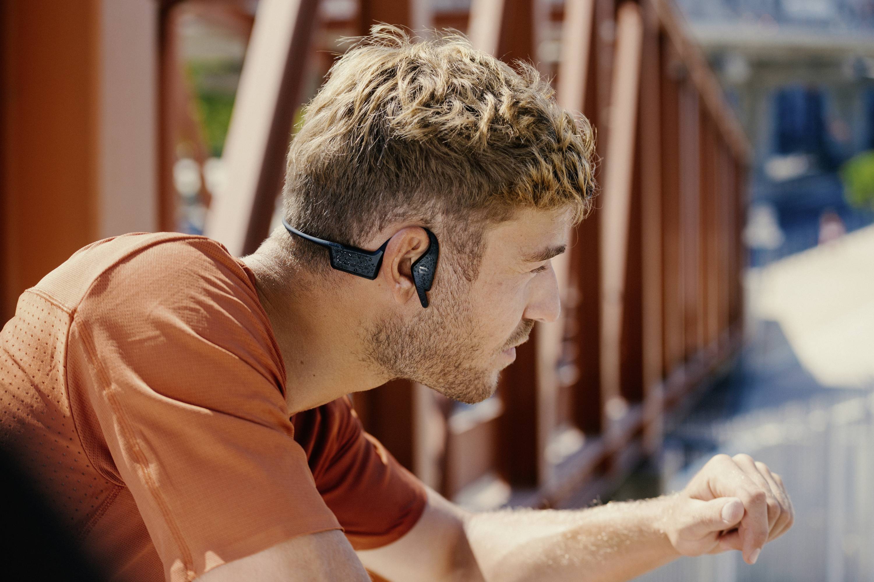 Crosscall X-Vibes Kopfhörer Ear Free headset Bluetooth® Stereo mikrofon zajelnyomás Csontrezgéses fejhallgató Sport-7