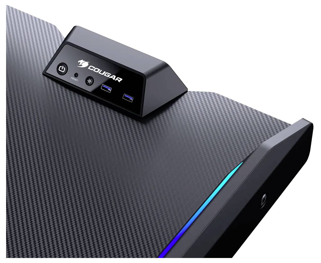 Cougar Gamer íróasztal Állítható magasság Magasság tartomány: 79.9 - 89.9 cm (Sz x Ma x Mé) 153.1 x 77 x 90.3 cm Fekete -2