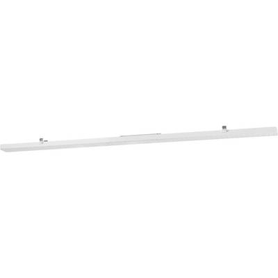 Hosszúkás fehér lámpa minimalista dizájnnal, modern belső terek mennyezeti szerelésére alkalmas.