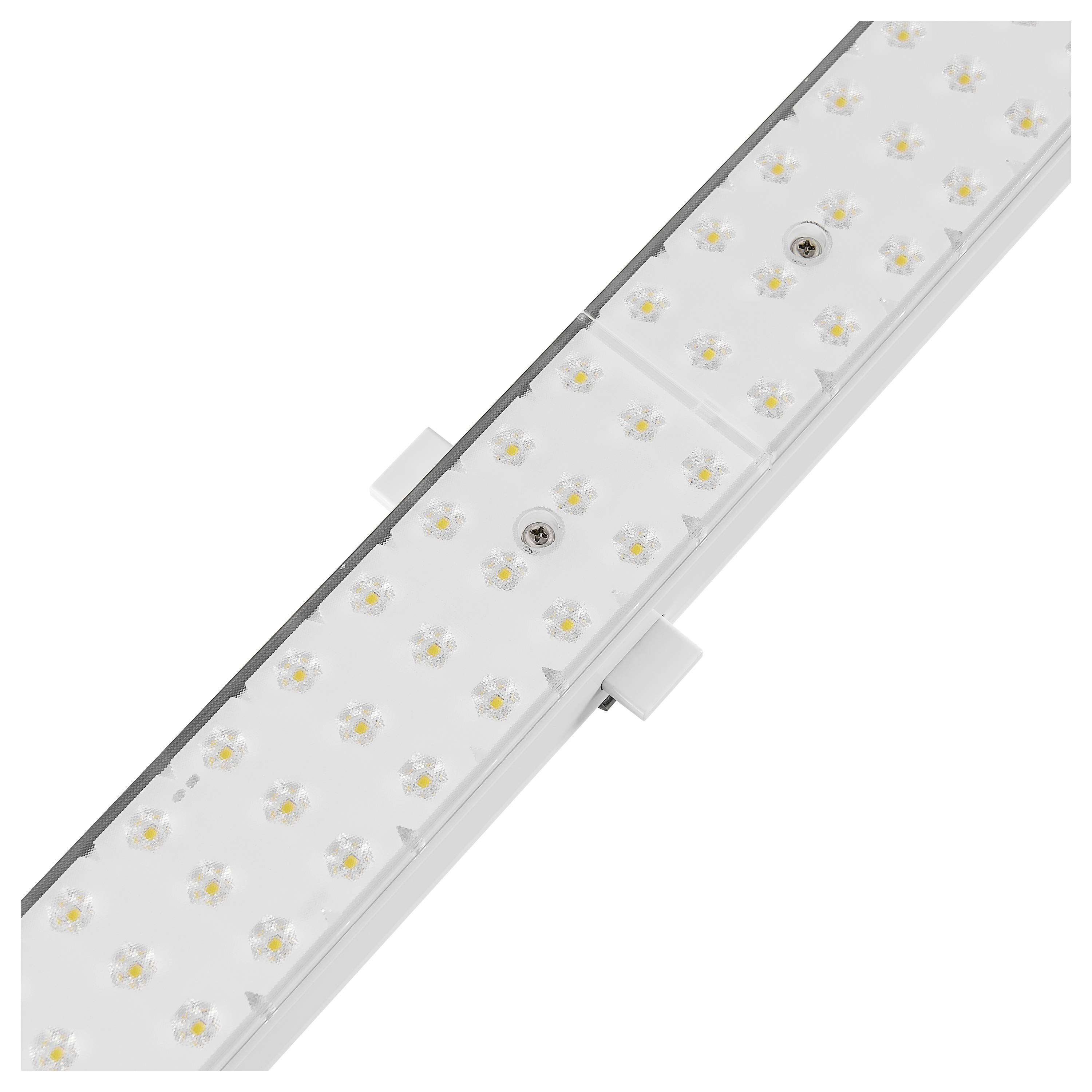 LED-panel több egyenletesen elhelyezett fénydióddal fehér háttéren.