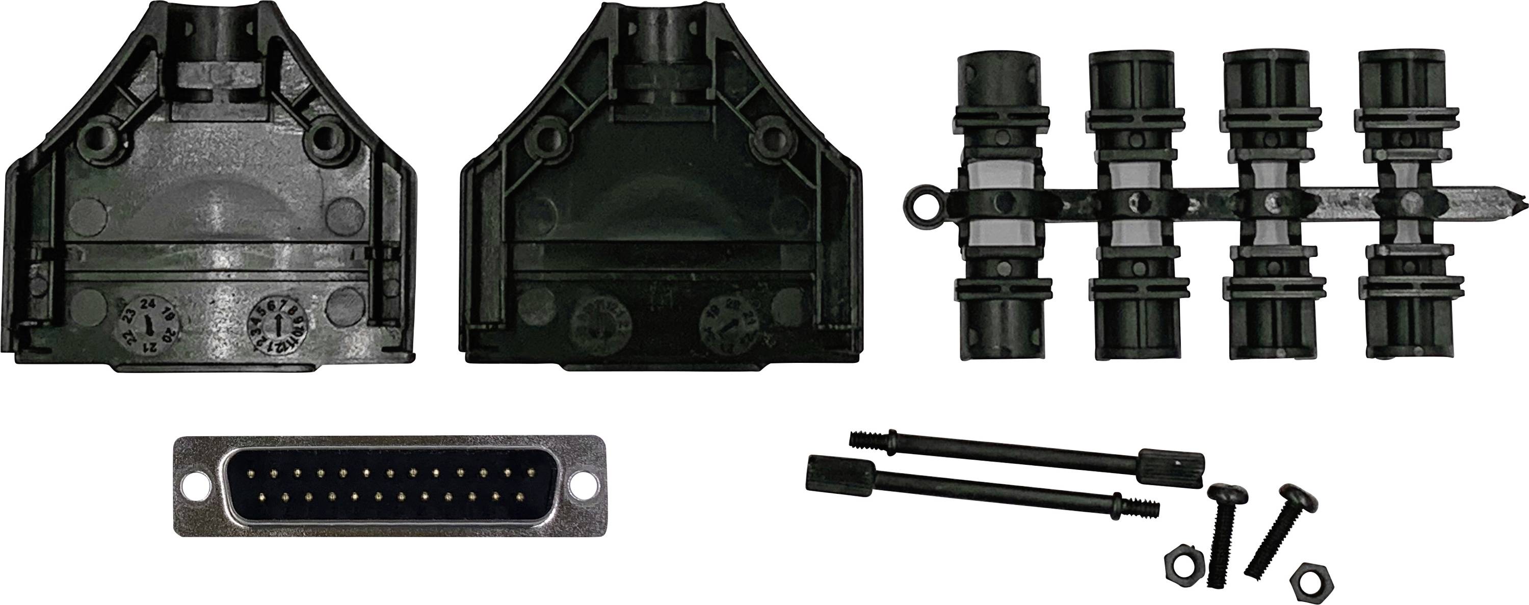 MH Connectors MHDTPPK25-DB25PK D-SUB tűs kapocsléc készlet 180 ° Pólusszám: 25 Forrasztókehely 1 db-0