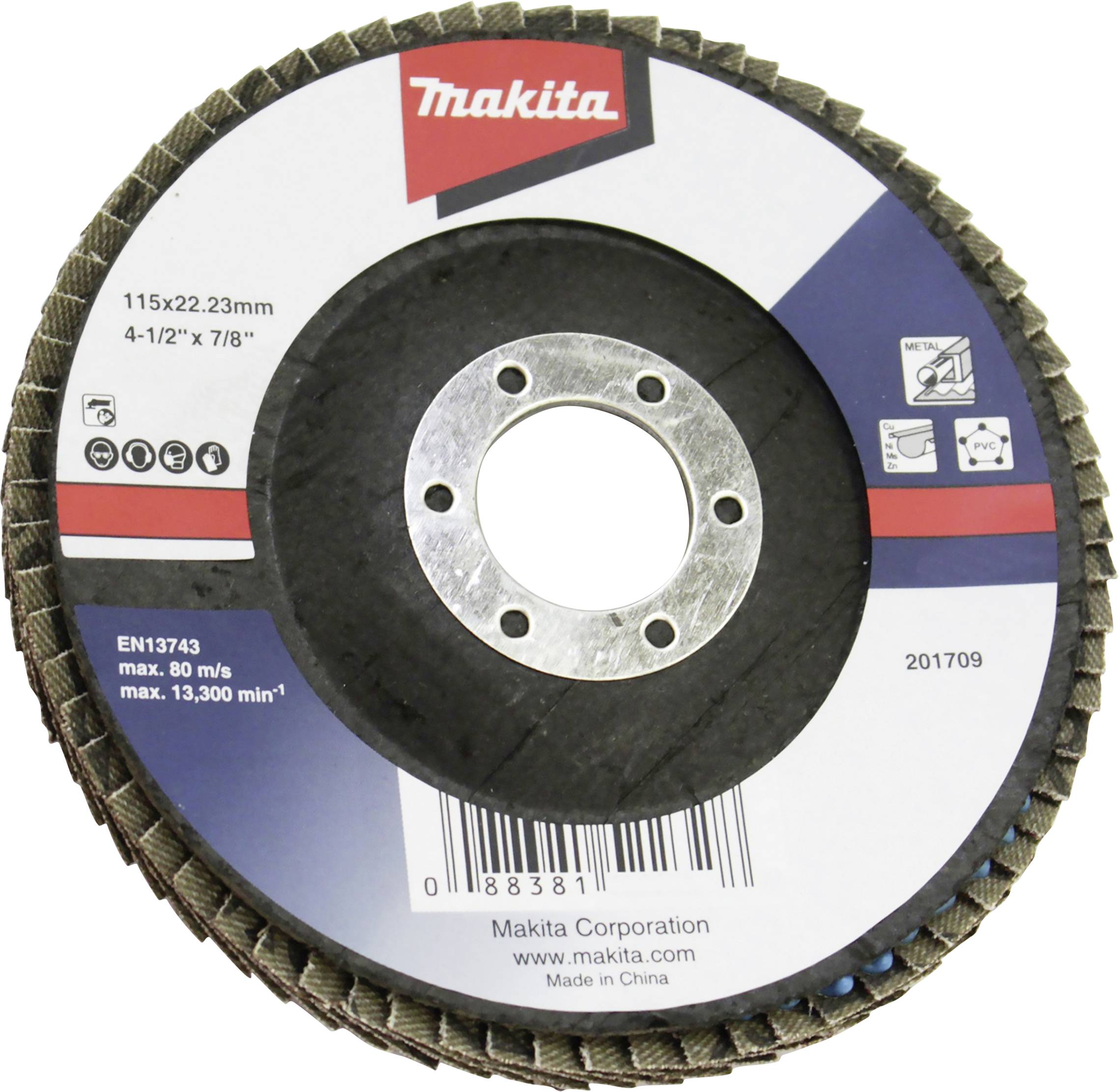 Makita D-63460 Legyezős csiszolókorong Ø 115 mm Szemcsézet=120 1 db