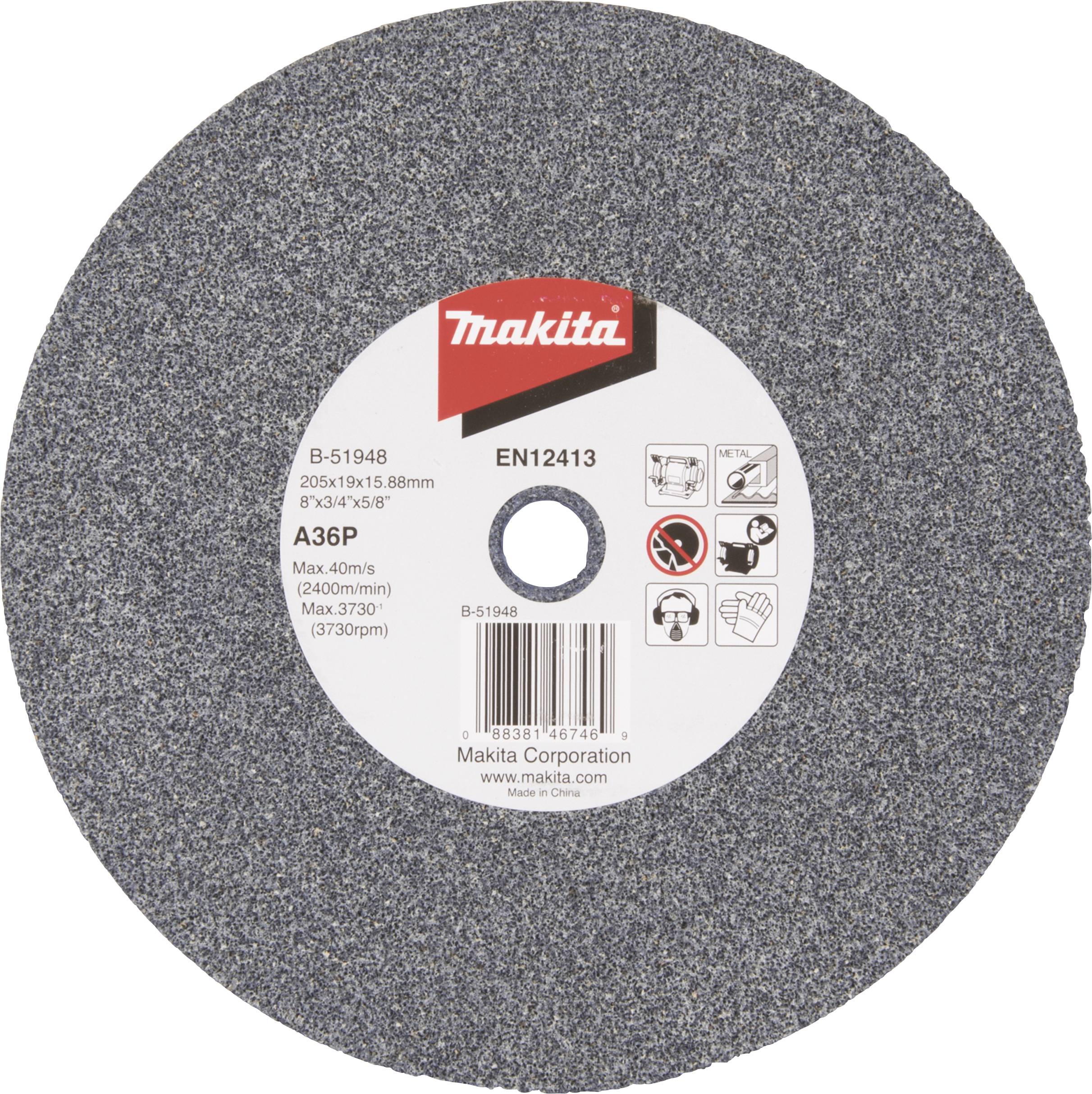 Makita B-51948 Makita köszörűkő A36P 205x19x15,88 B-51948 Ø 205 mm 1 db