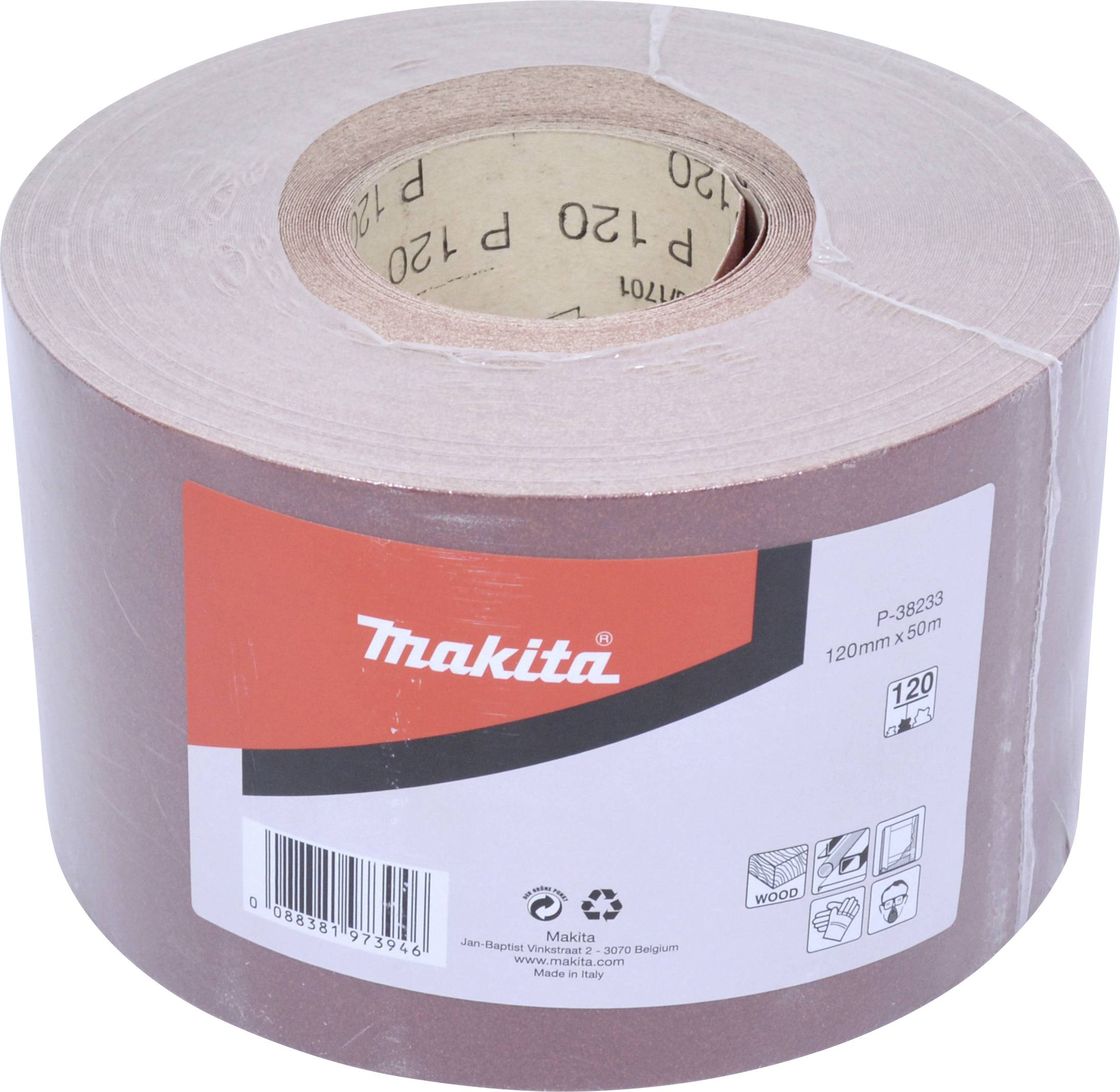 Makita P-38233 P-38233 Csiszolópapír tekercs Szemcsézet 120 (H x Sz) 50 m x 120 mm 1 db