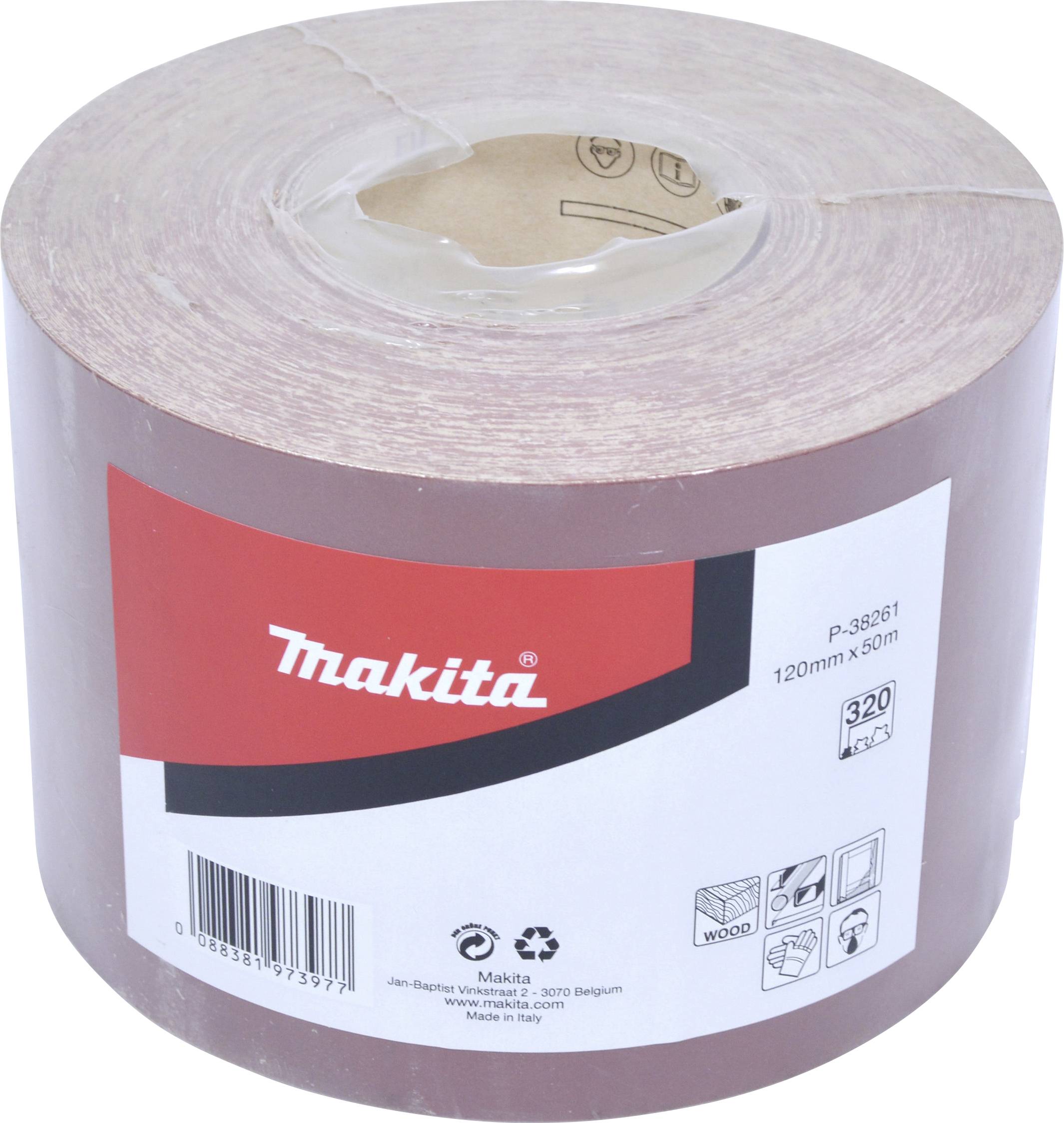 Makita P-38261 Csiszolópapír tekercs Szemcsézet 320 (H x Sz) 50 m x 120 mm 1 db
