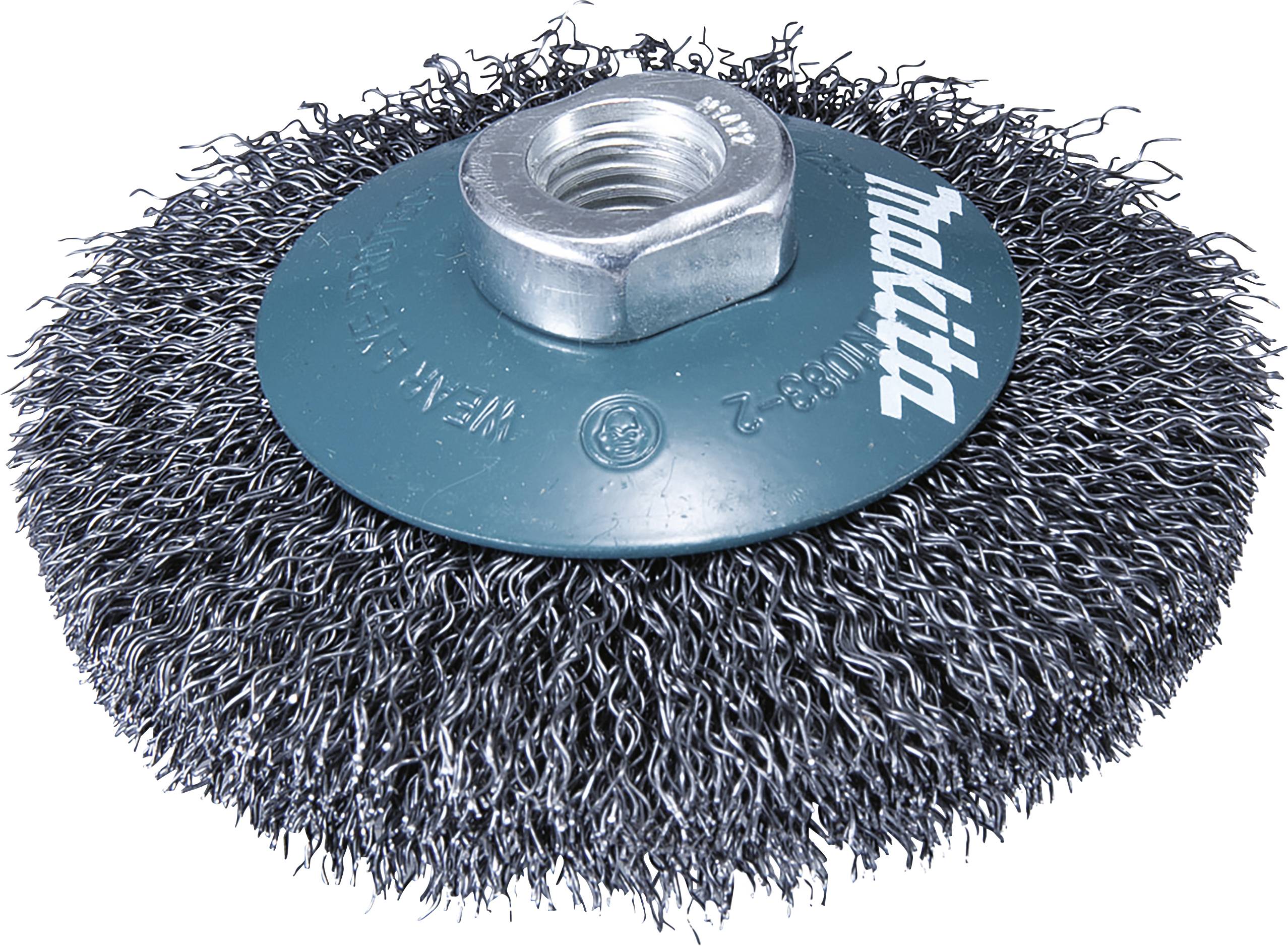 Makita Makita kúpos kefe, hullámos, 115 x M14, INOX D-77562 D-77562 1 db