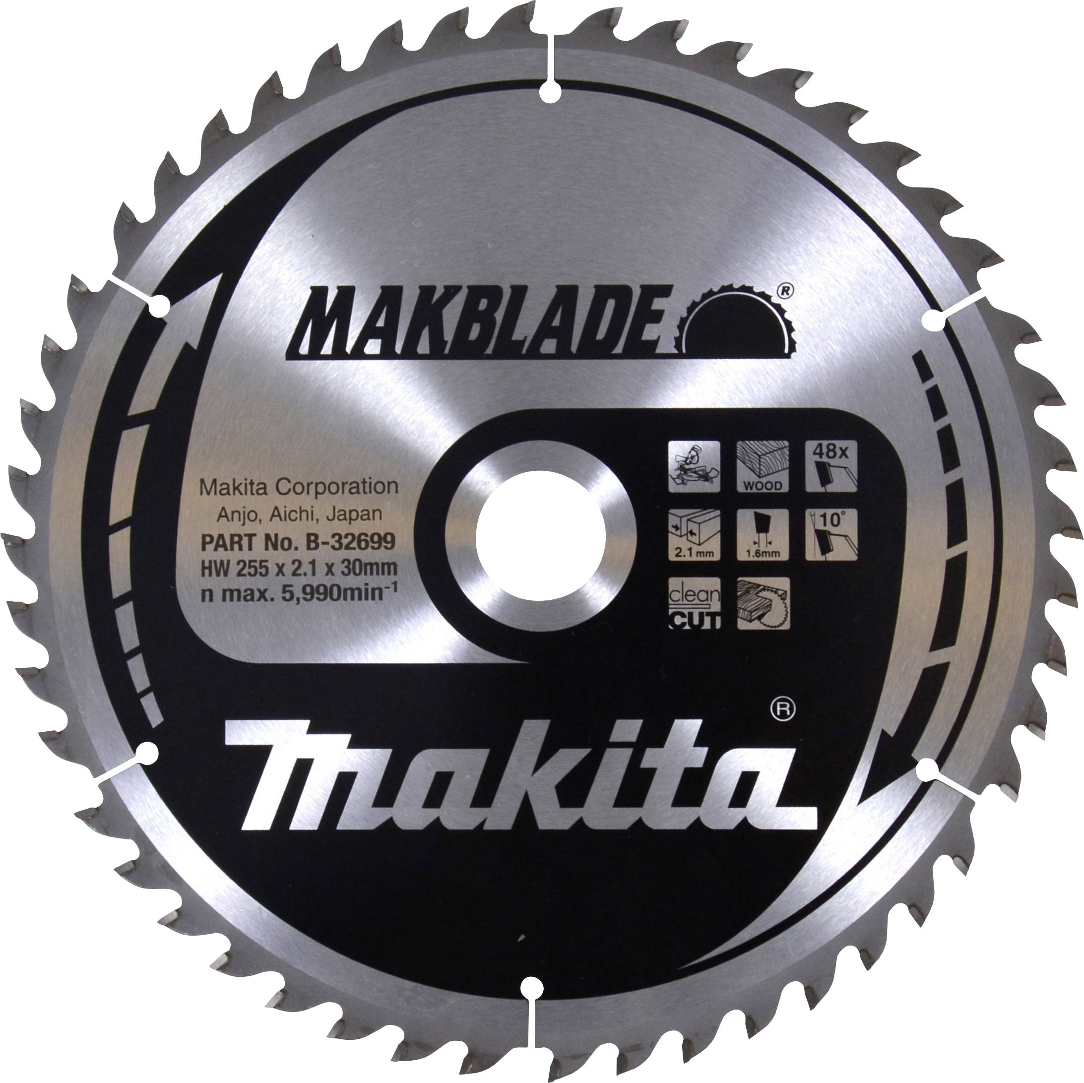 Makita B-32699 B-32699 Körfűrészlap 255 x 30 x 1.6 mm Fogak száma (collonként): 48 1 db